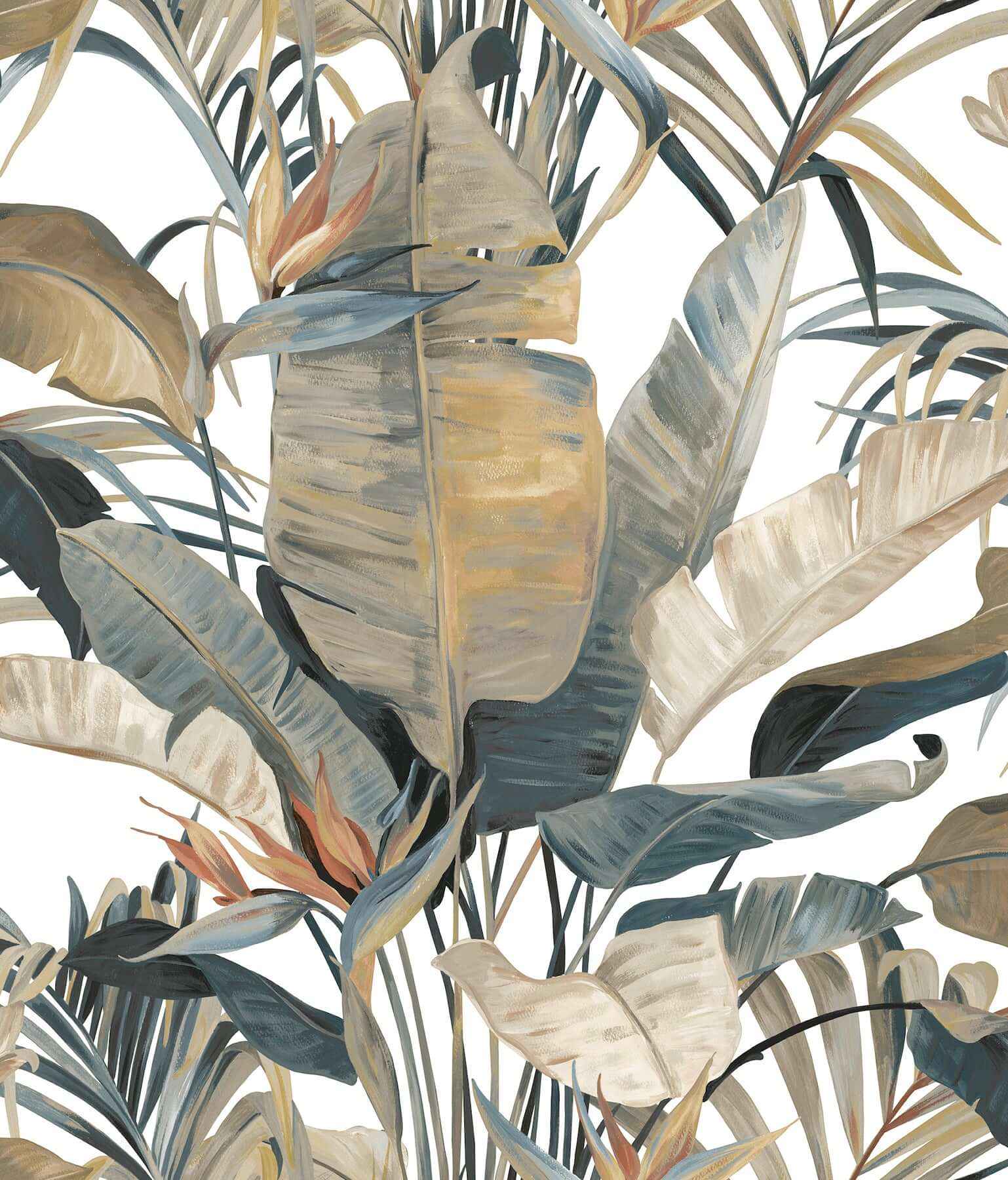Tropical Cabana Plush Neutral Peel & Stick Wallpaper - York Wallcoverings - PSW1612RL - York Wallcoverings Wallpaper