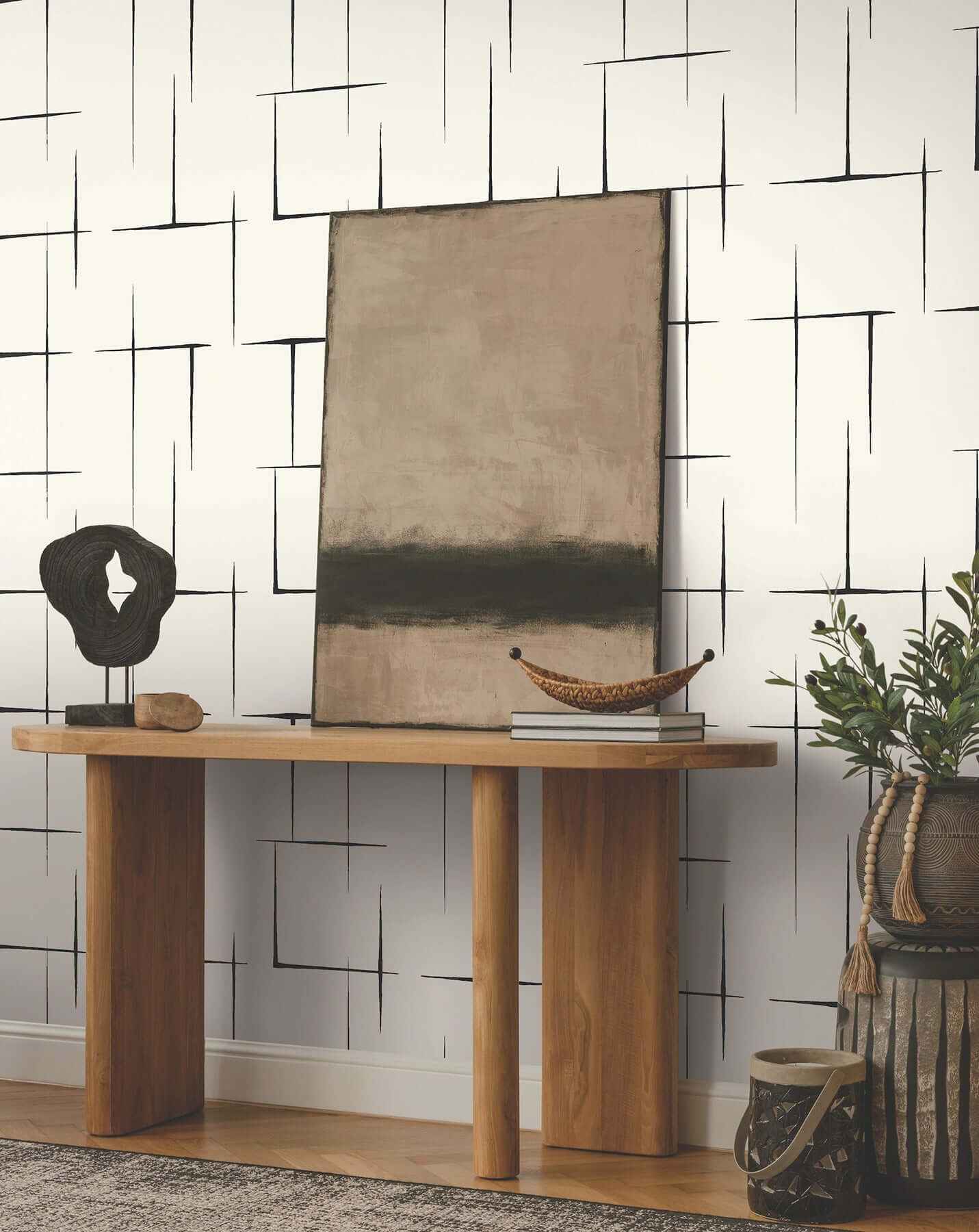 Malia Black & White Wallpaper - York Wallcoverings - ZA8051 - York Wallcoverings Wallpaper