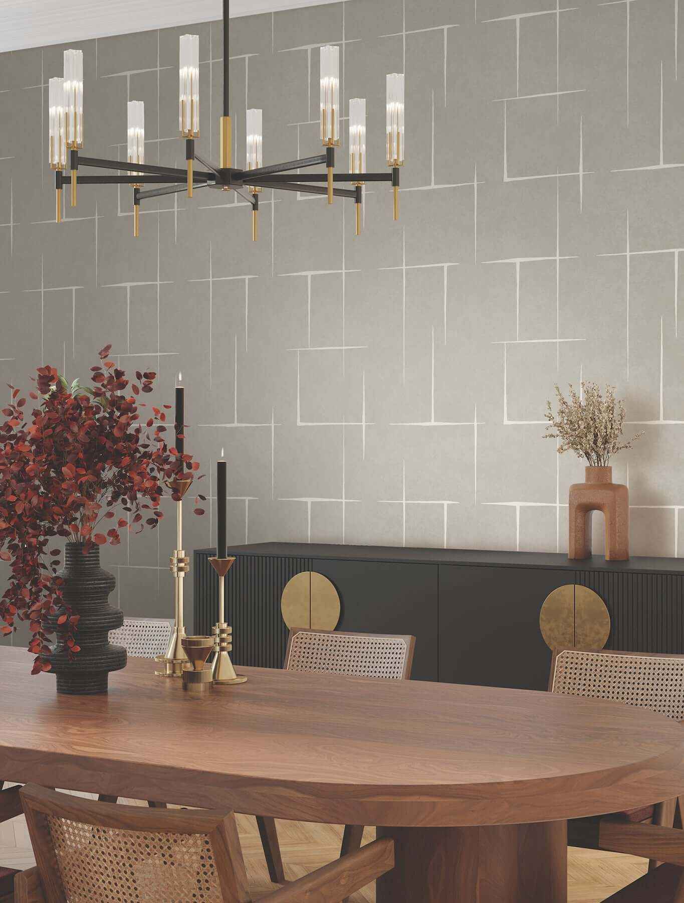 Malia White & Taupe Wallpaper - York Wallcoverings - ZA8052 - York Wallcoverings Wallpaper