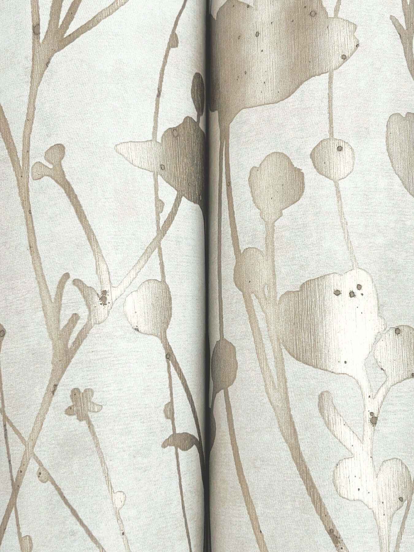 Shimmering Poppies White & Gold Wallpaper - York Wallcoverings - ZA8069 - York Wallcoverings Wallpaper