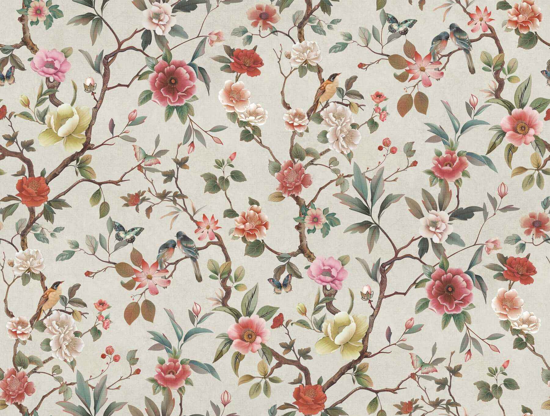 Kimora's Garden Ivory Wallpaper - York Wallcoverings - ZA8039 - York Wallcoverings Wallpaper