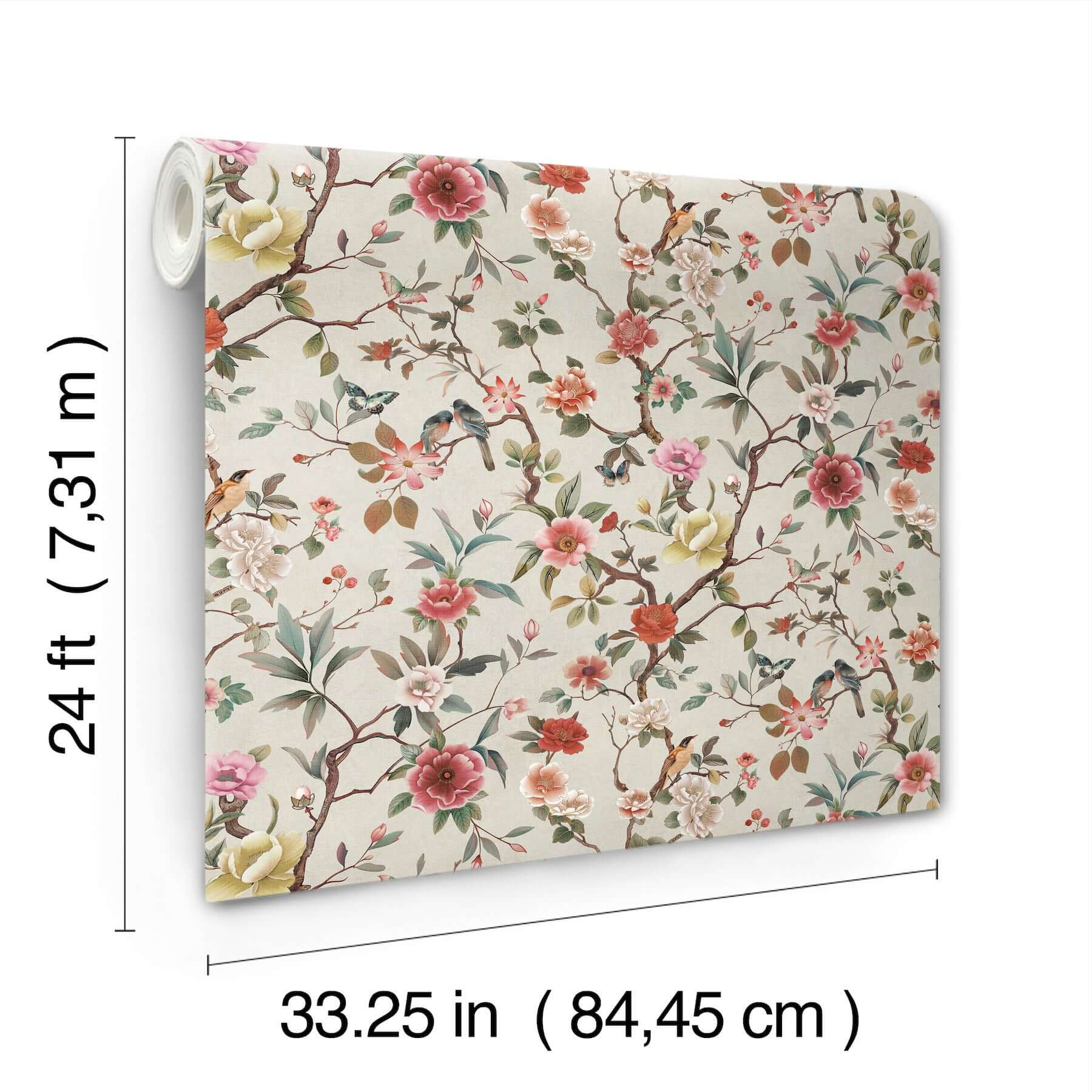 kimoras-garden-wallpaper-ivory-york-wallcoverings-za8039 - York Wallcoverings Wallpaper