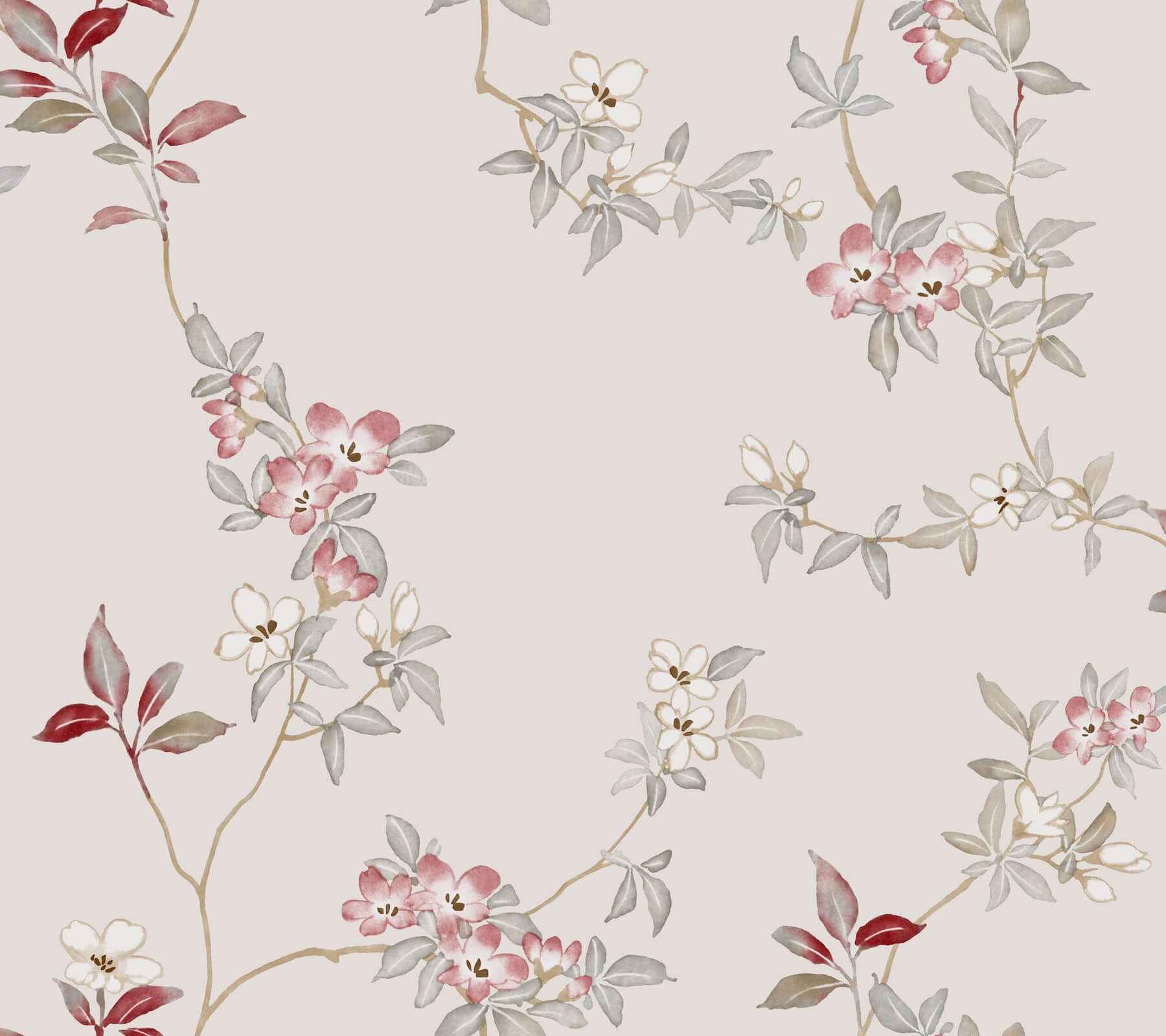 April Blossom Cream Wallpaper - York Wallcoverings - ZA8076 - York Wallcoverings Wallpaper