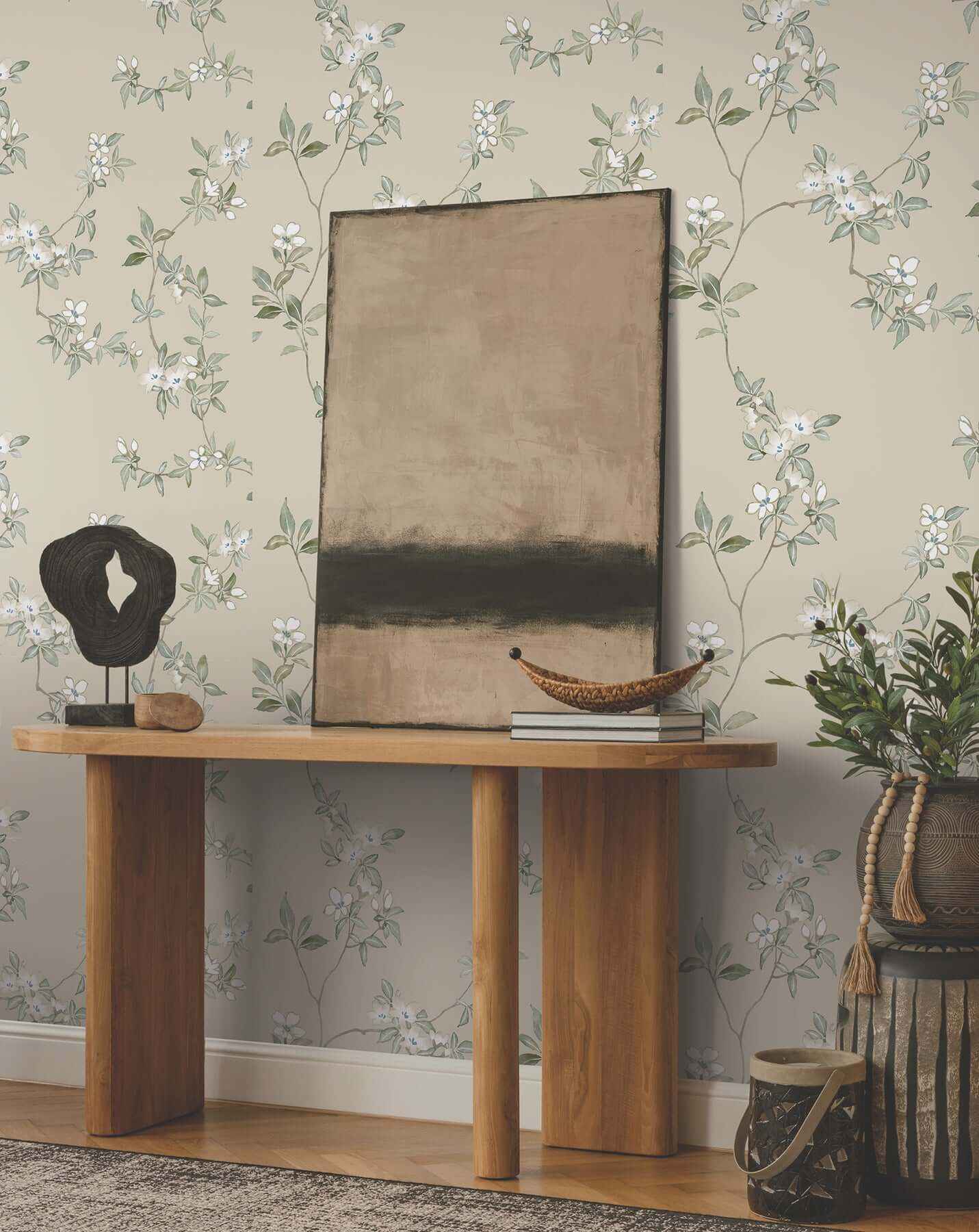 April Blossom Taupe Wallpaper - York Wallcoverings - ZA8075 - York Wallcoverings Wallpaper