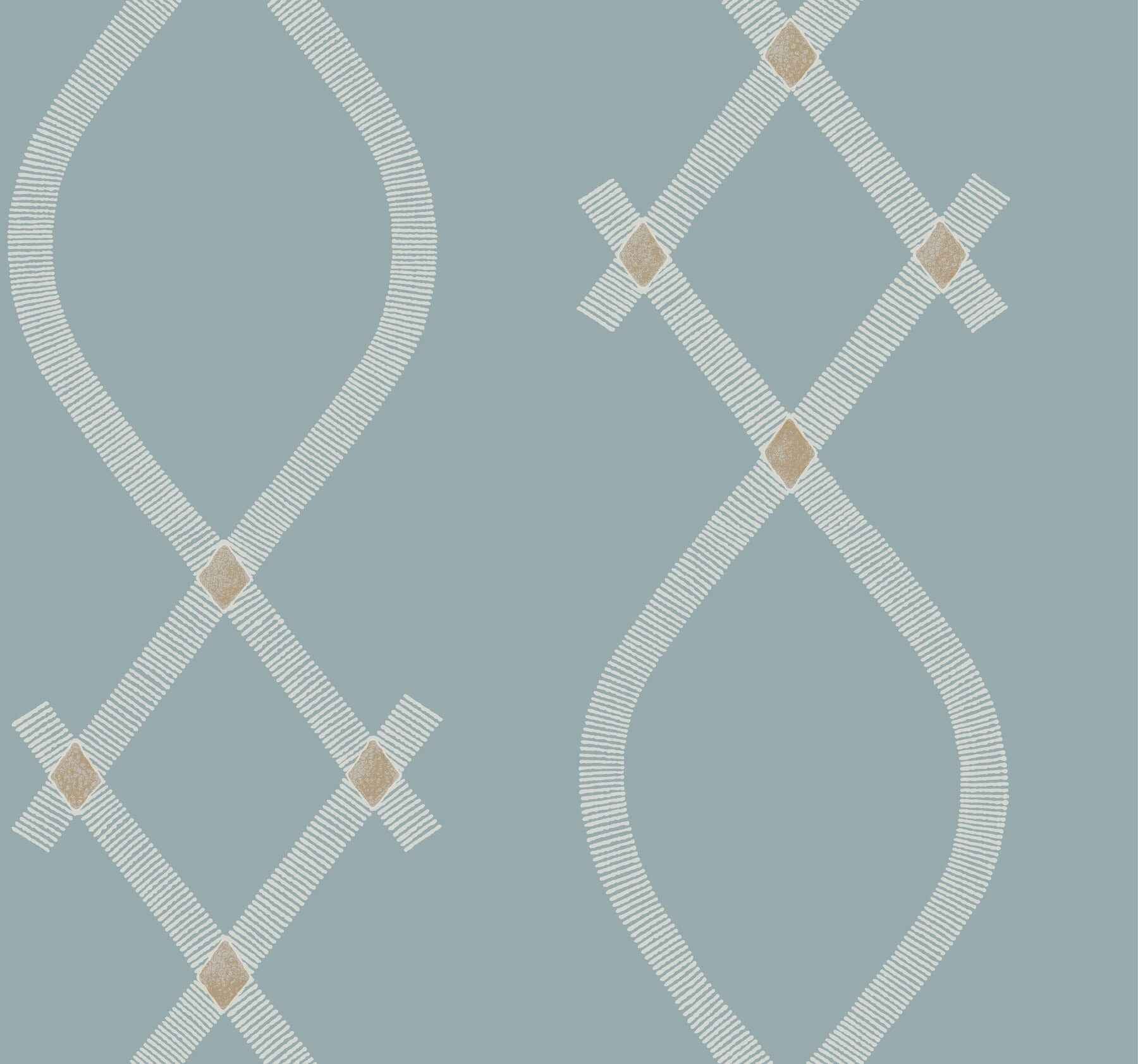 Ellena Blue Wallpaper - York Wallcoverings - ZA8035 - York Wallcoverings Wallpaper