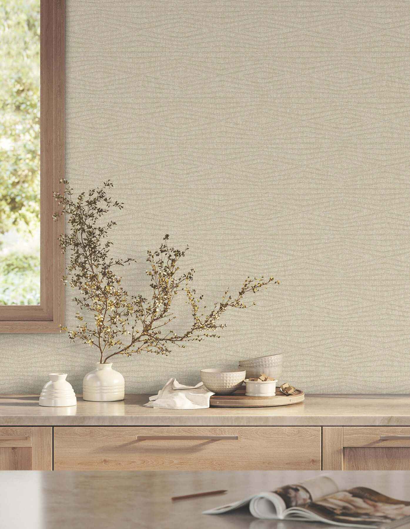 Daystone Beige Wallpaper - York Wallcoverings - ZA8011 - York Wallcoverings Wallpaper