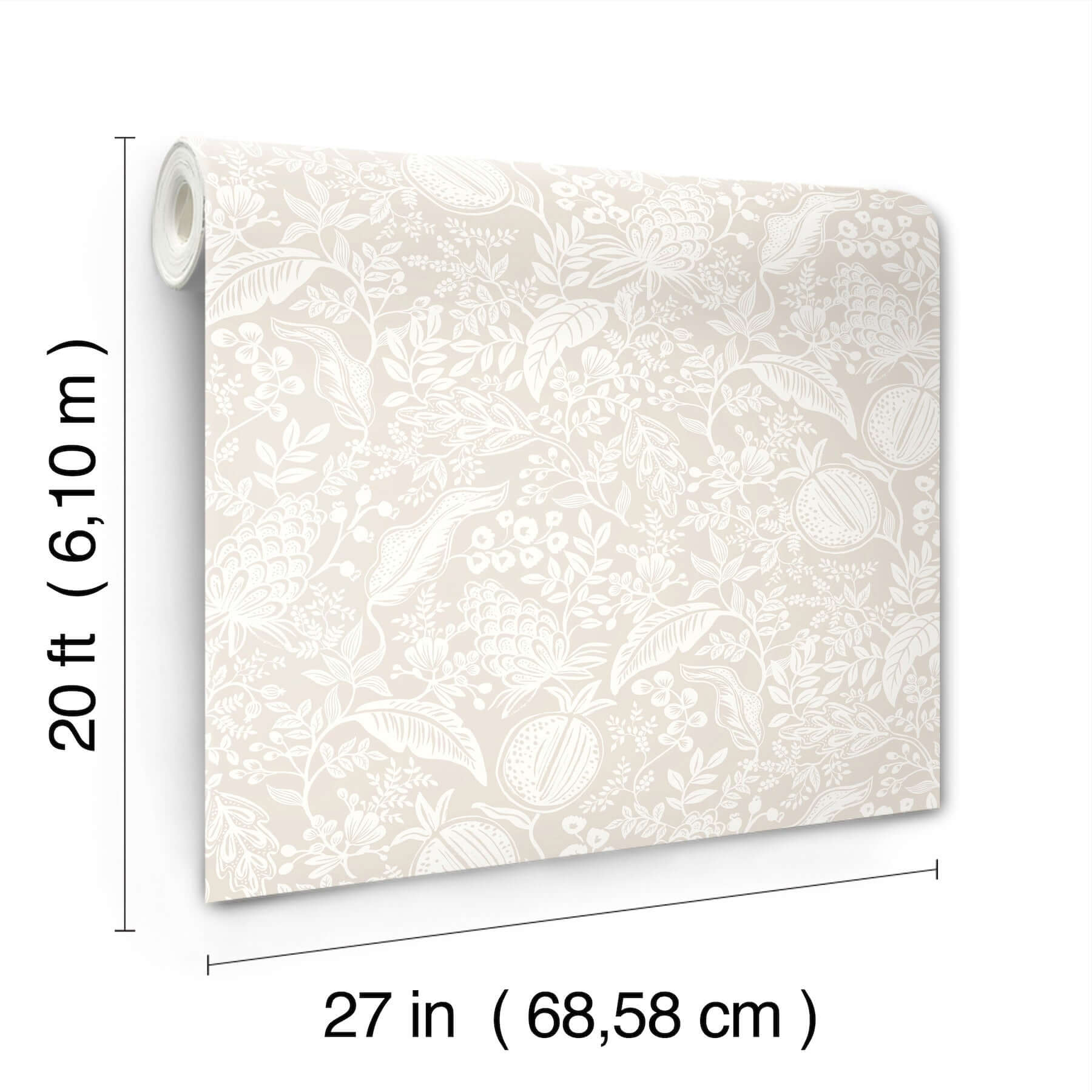 pomegranate-beige-white-peel-stick-wallpaper-york-wallcoverings-psw1629rl - York Wallpaper Wallpaper