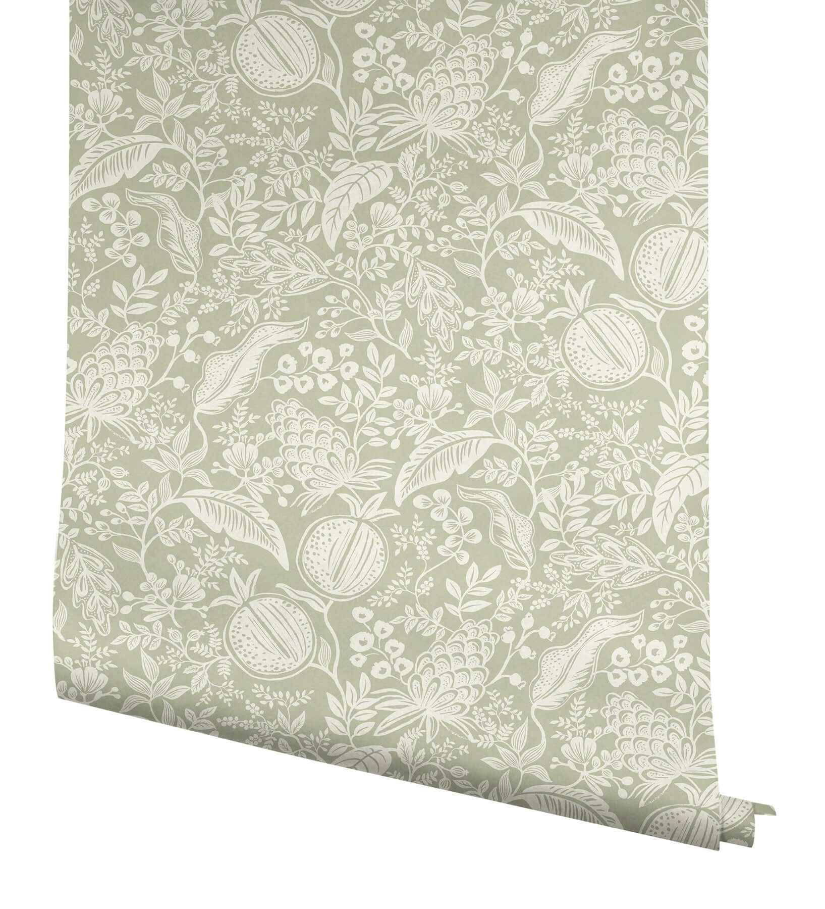 Pomegranate Pistachio Peel & Stick Wallpaper - York Wallcoverings - PSW1630RL - York Wallcoverings Wallpaper
