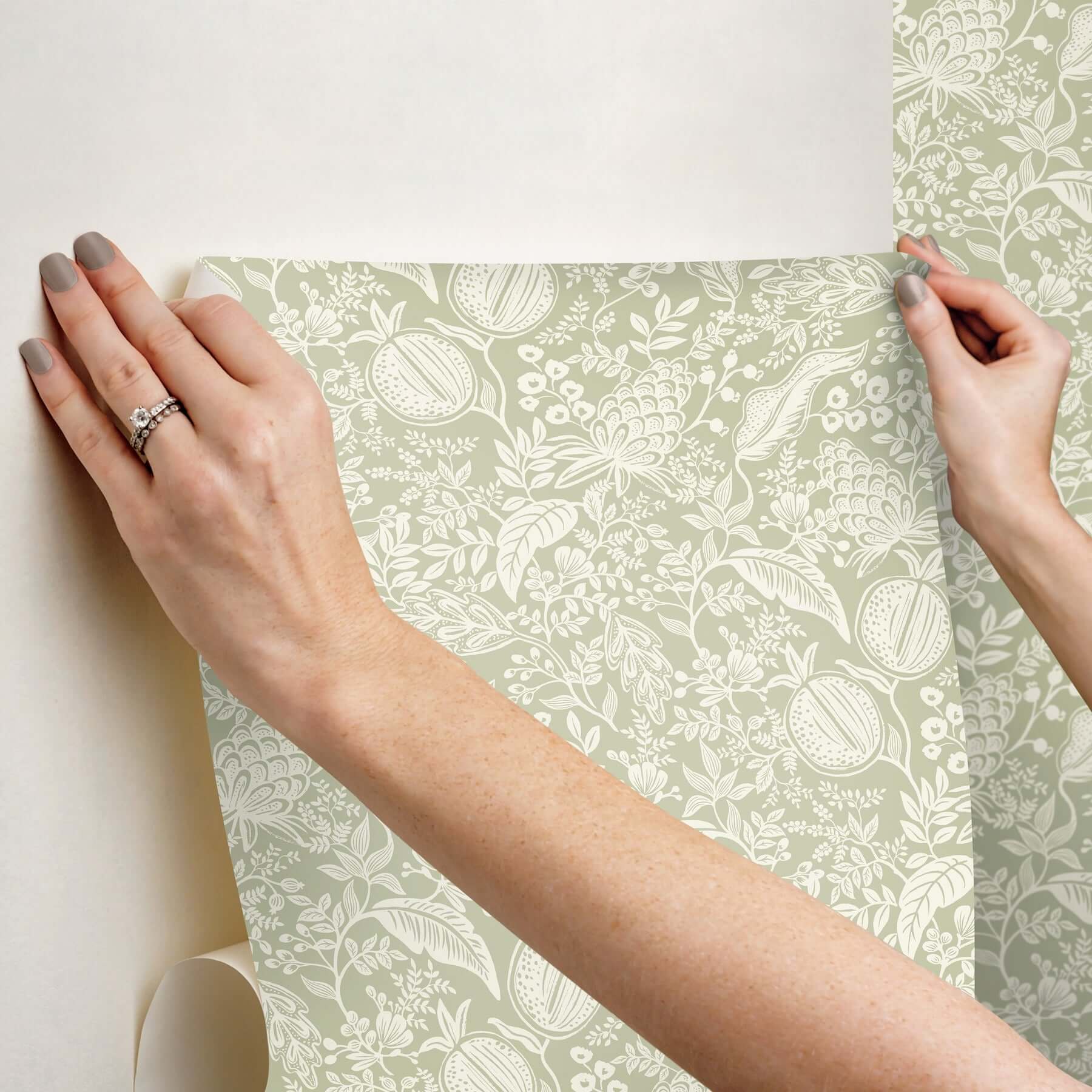 pomegranate-pistachio-peel-stick-wallpaper-york-wallcoverings-psw1630rl - York Wallpaper Wallpaper
