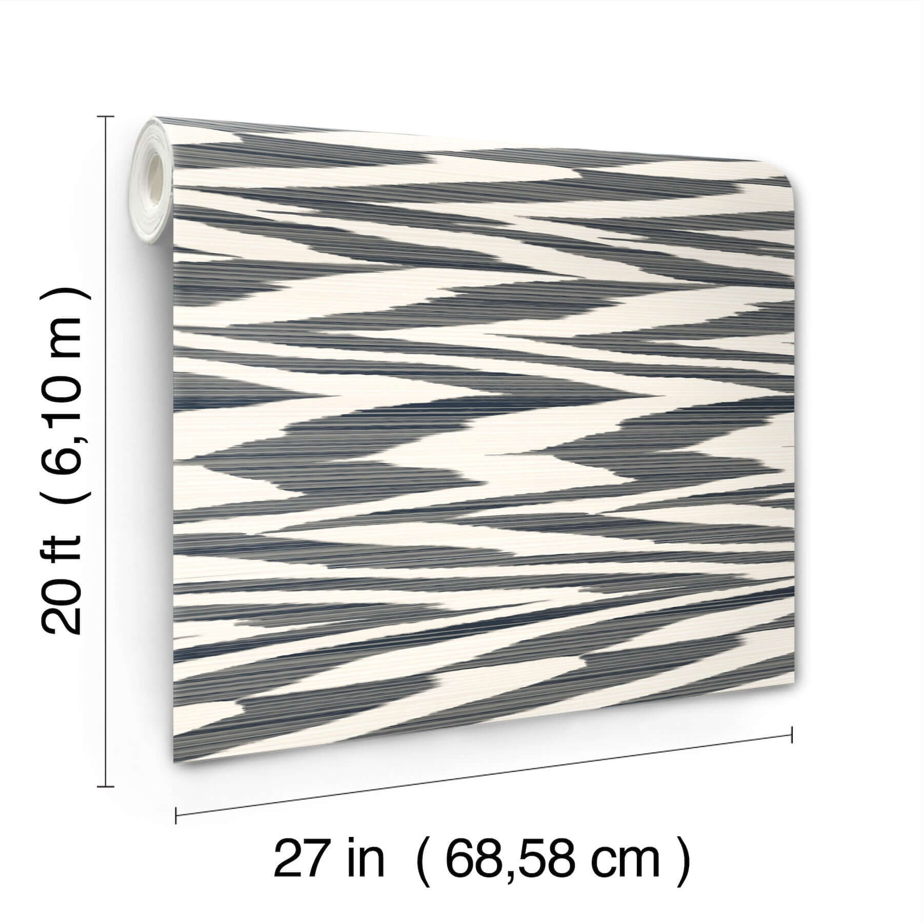 flamed-zig-zag-black-peel-stick-wallpaper-york-wallcoverings-psw1645rl - York Wallpaper Wallpaper