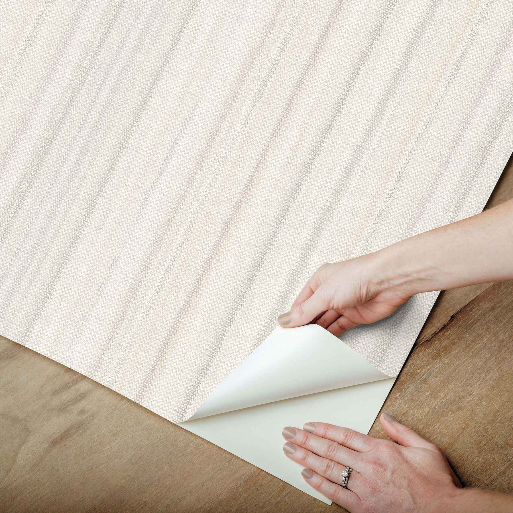 Striped Sunset Beige Peel & Stick Wallpaper - York Wallcoverings - PSW1635RL - York Wallcoverings Wallpaper