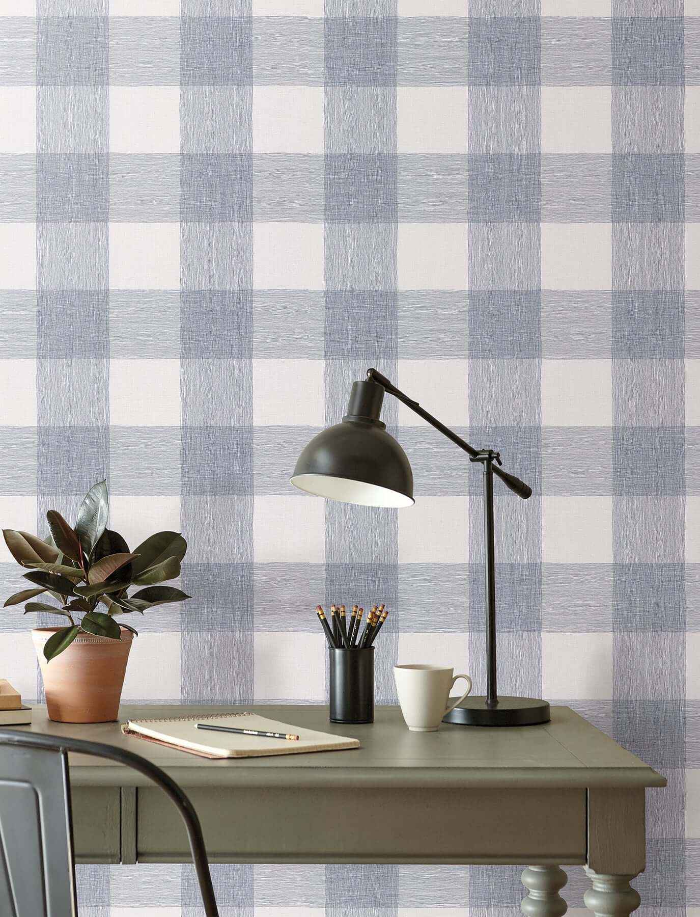 Weft And Weave Indigo Wallpaper - York Wallcoverings - MJ4838 - York Wallcoverings Wallpaper