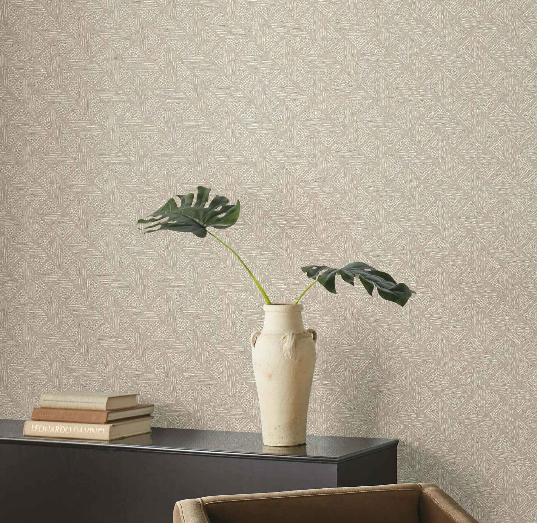 Center Square Yarn Wallpaper - York Wallcoverings - MJ4860 - York Wallcoverings Wallpaper