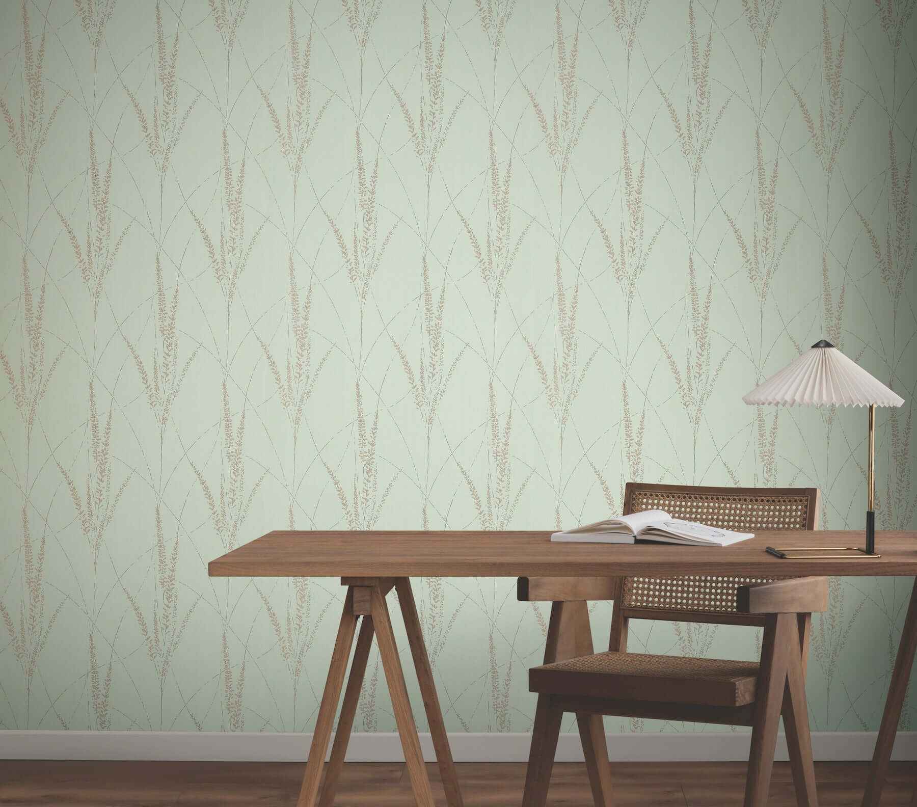 Graceful Willow Lagoon Wallpaper - York Wallcoverings - GN2643