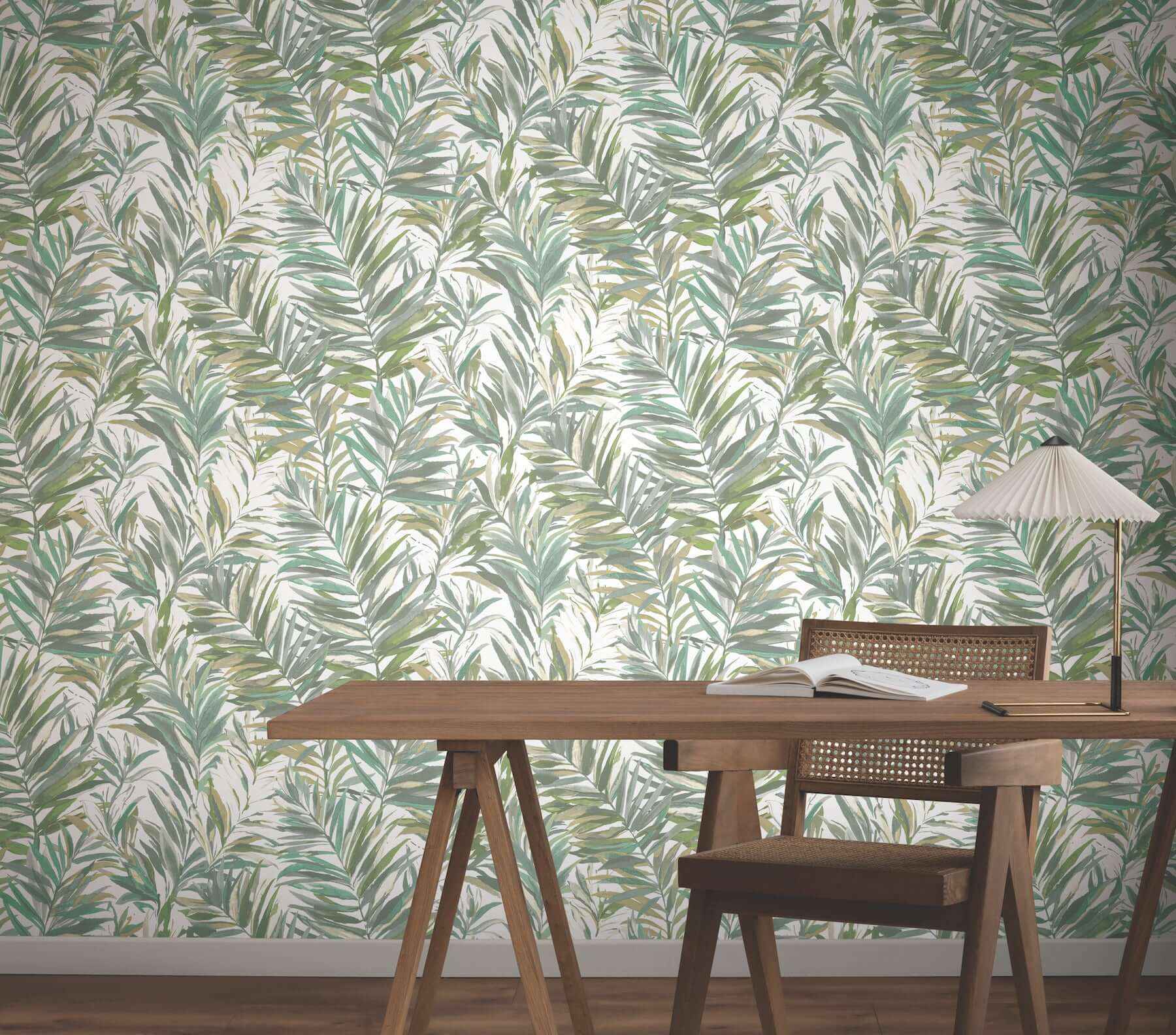 Swaying Palms Olive & Aegean Wallpaper - York Wallcoverings - GN2542 - York Wallcoverings Wallpaper