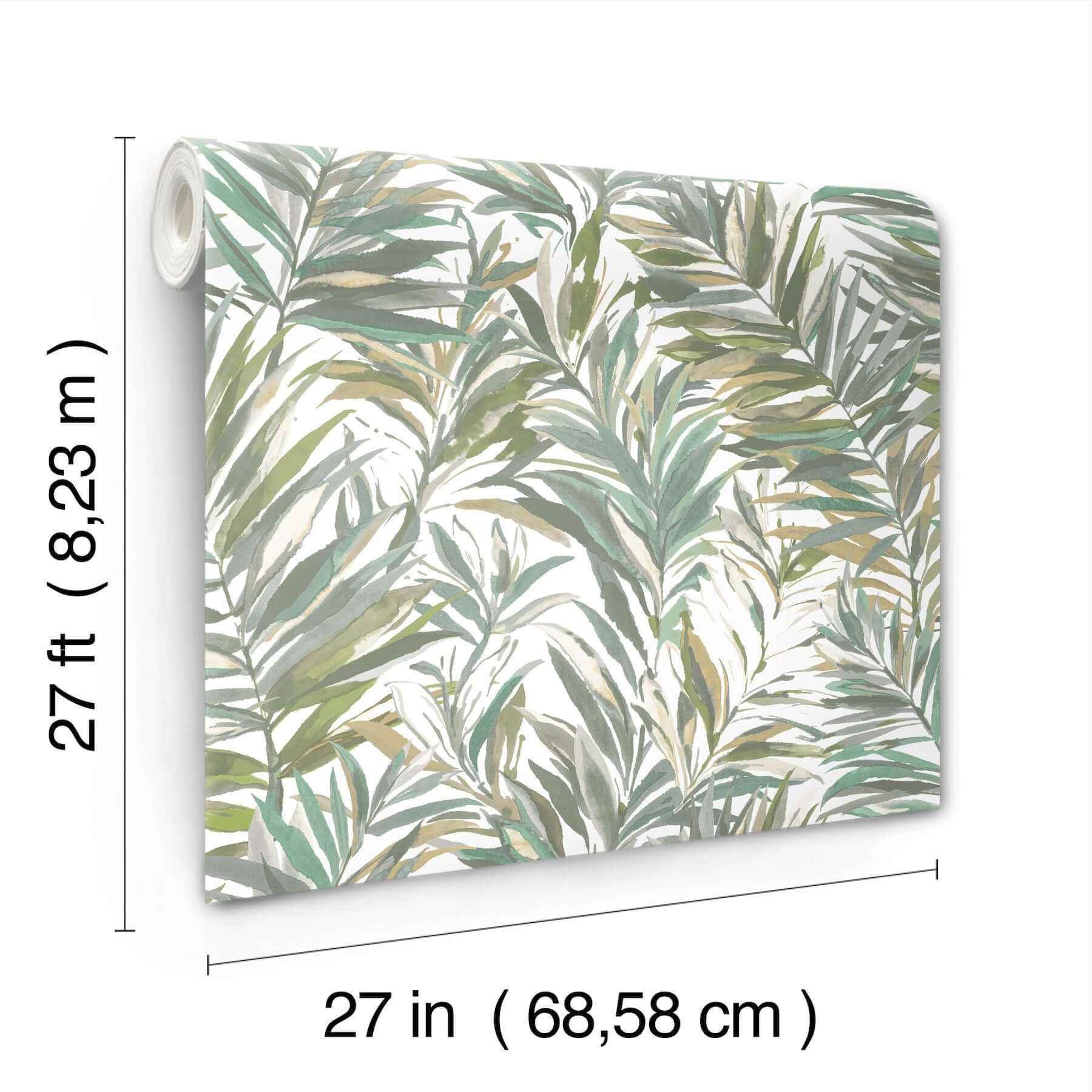 Swaying Palms Olive & Aegean Wallpaper - York Wallcoverings - GN2542 - York Wallcoverings Wallpaper