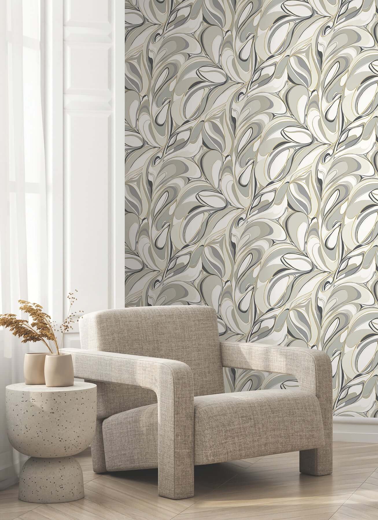 achate-black-grey-wallpaper-york-wallcoverings-gn2564 - York Wallcoverings Wallpaper