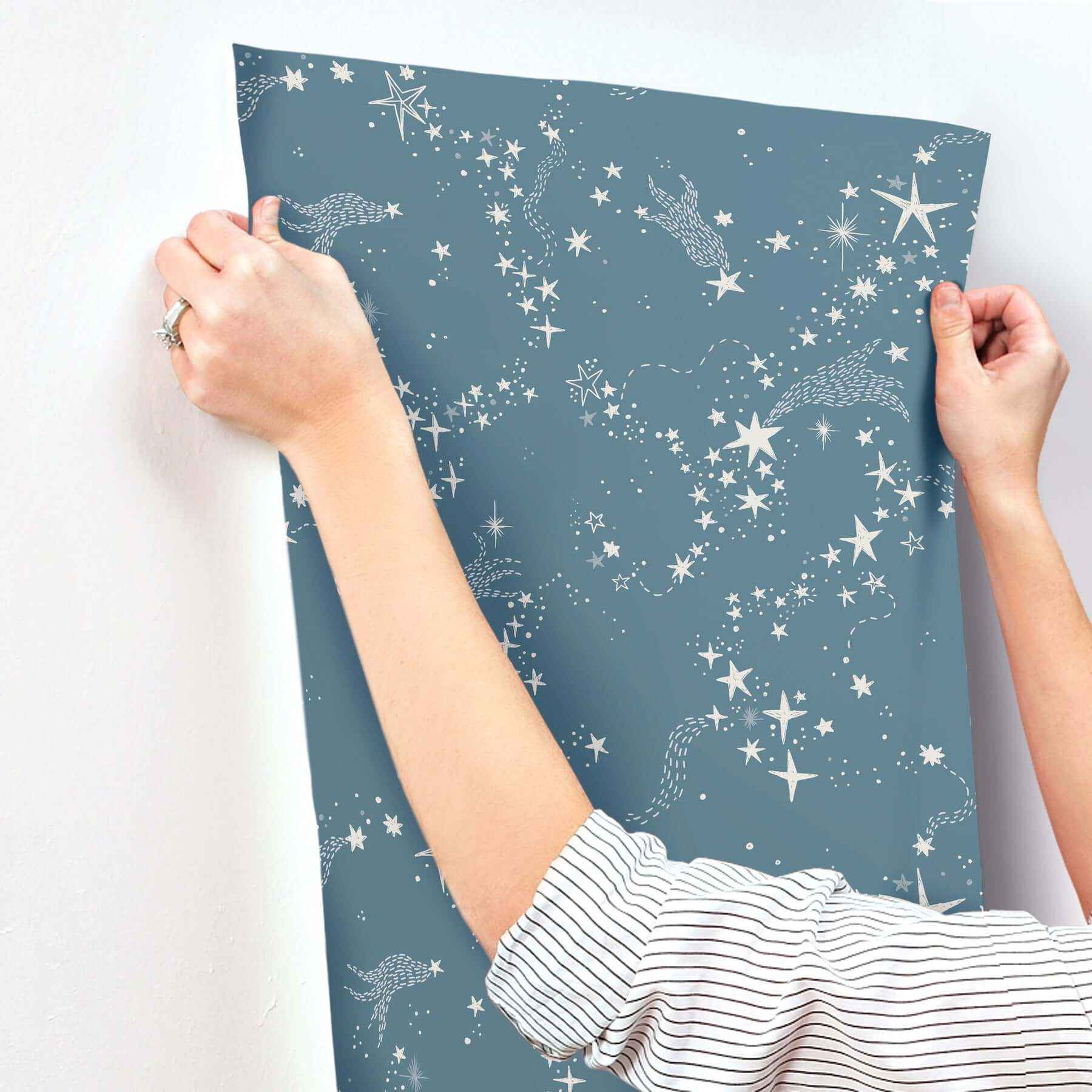 Stjarnhimmel Dark Blue Wallpaper - York Wallcoverings - MB29024 - York Wallcoverings Wallpaper