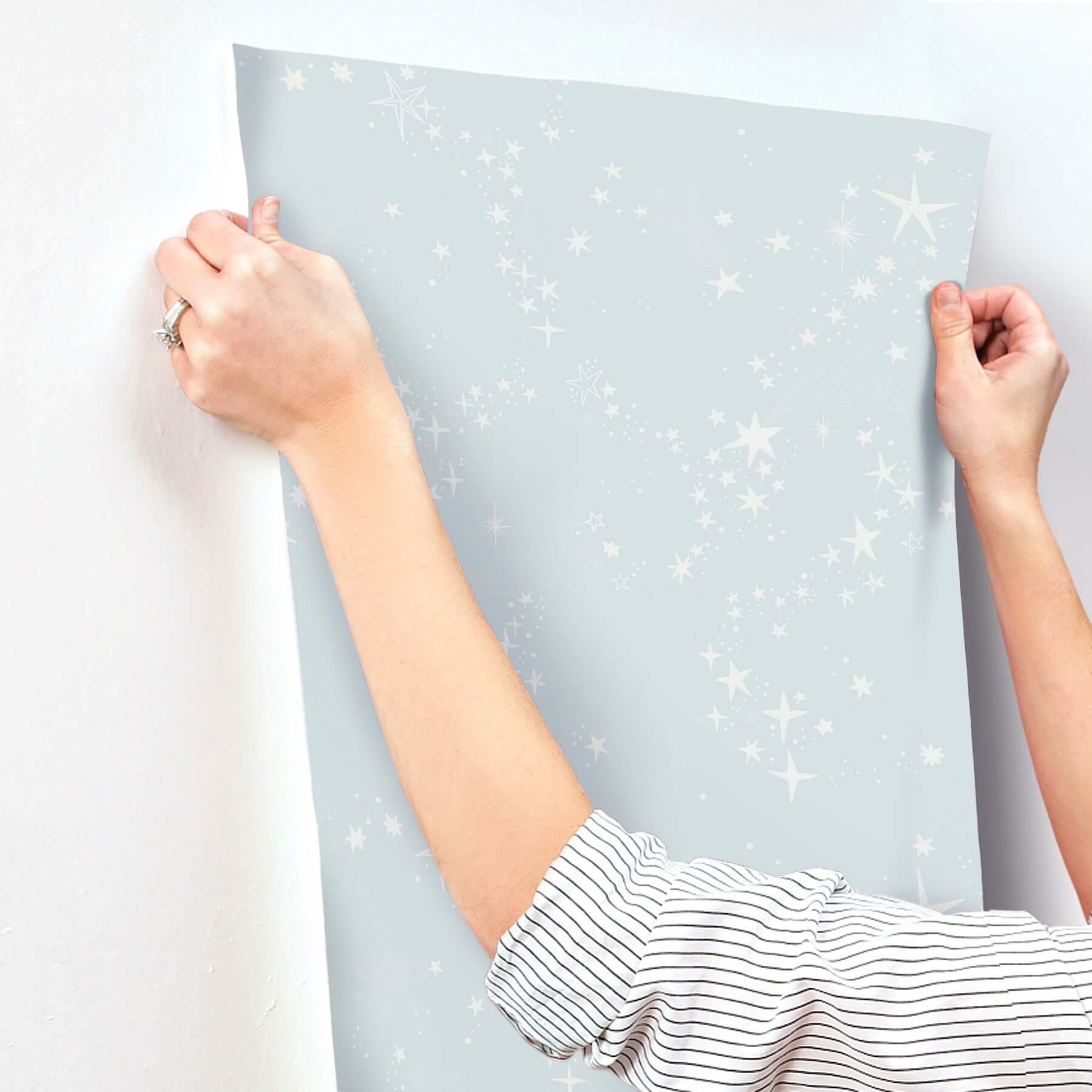 stjarnhimmel-light-blue-wallpaper-york-wallcoverings-mb29023 - York Wallpaper Wallpaper