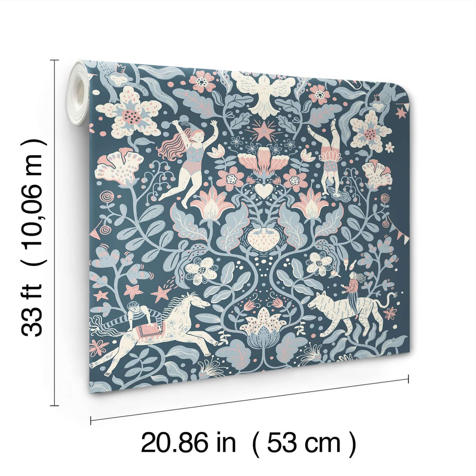 cirkus-blue-wallpaper-york-wallcoverings-mb29028 - York Wallpaper Wallpaper
