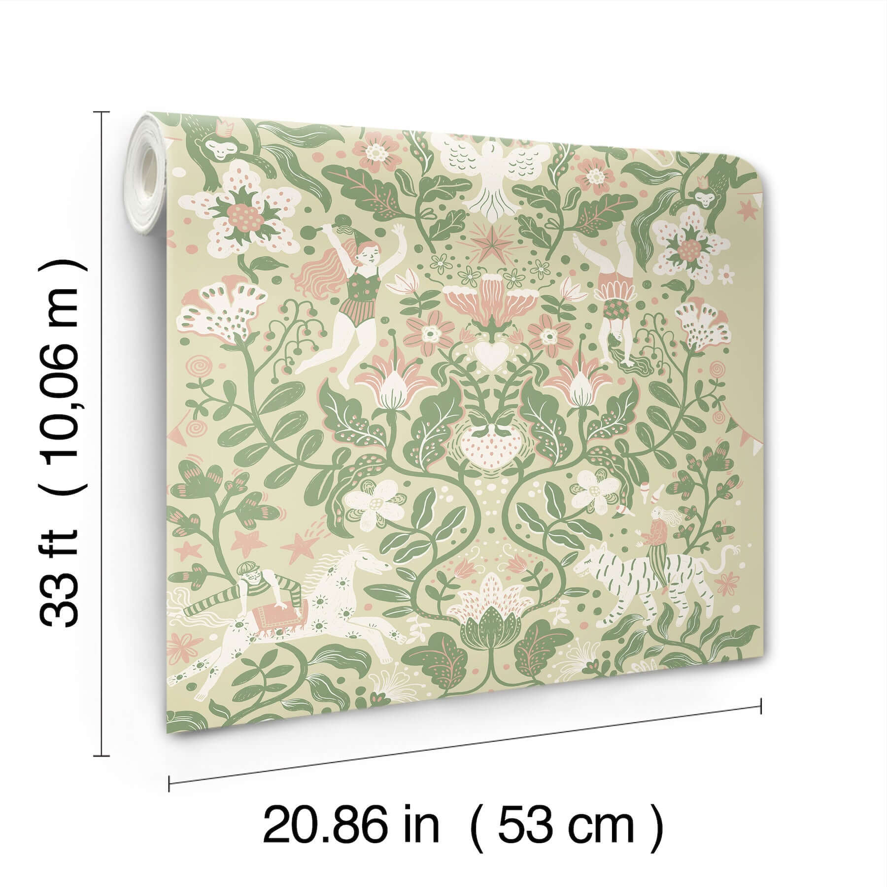 cirkus-light-green-wallpaper-york-wallcoverings-mb29026 - York Wallcoverings Wallpaper