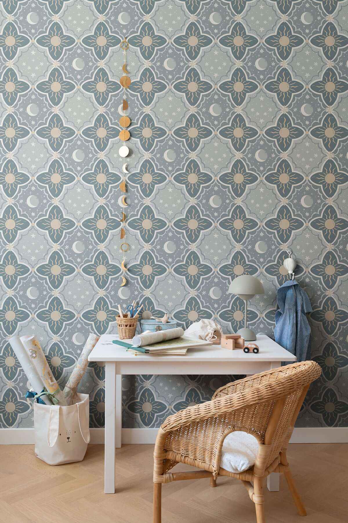Sol & Mane Blue Wallpaper - York Wallcoverings - MB29034 - York Wallcoverings Wallpaper