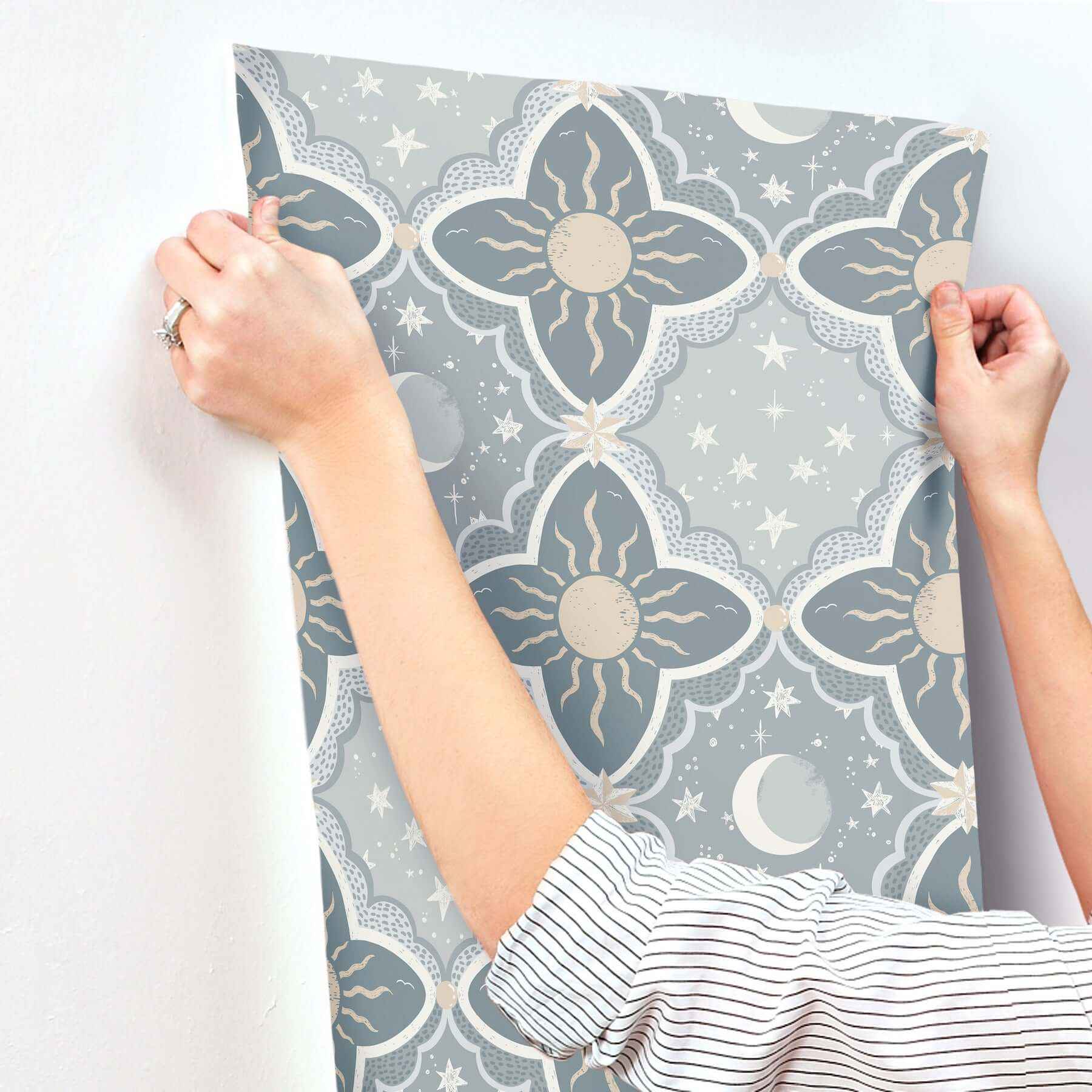 Sol & Mane Blue Wallpaper - York Wallcoverings - MB29034 - York Wallcoverings Wallpaper