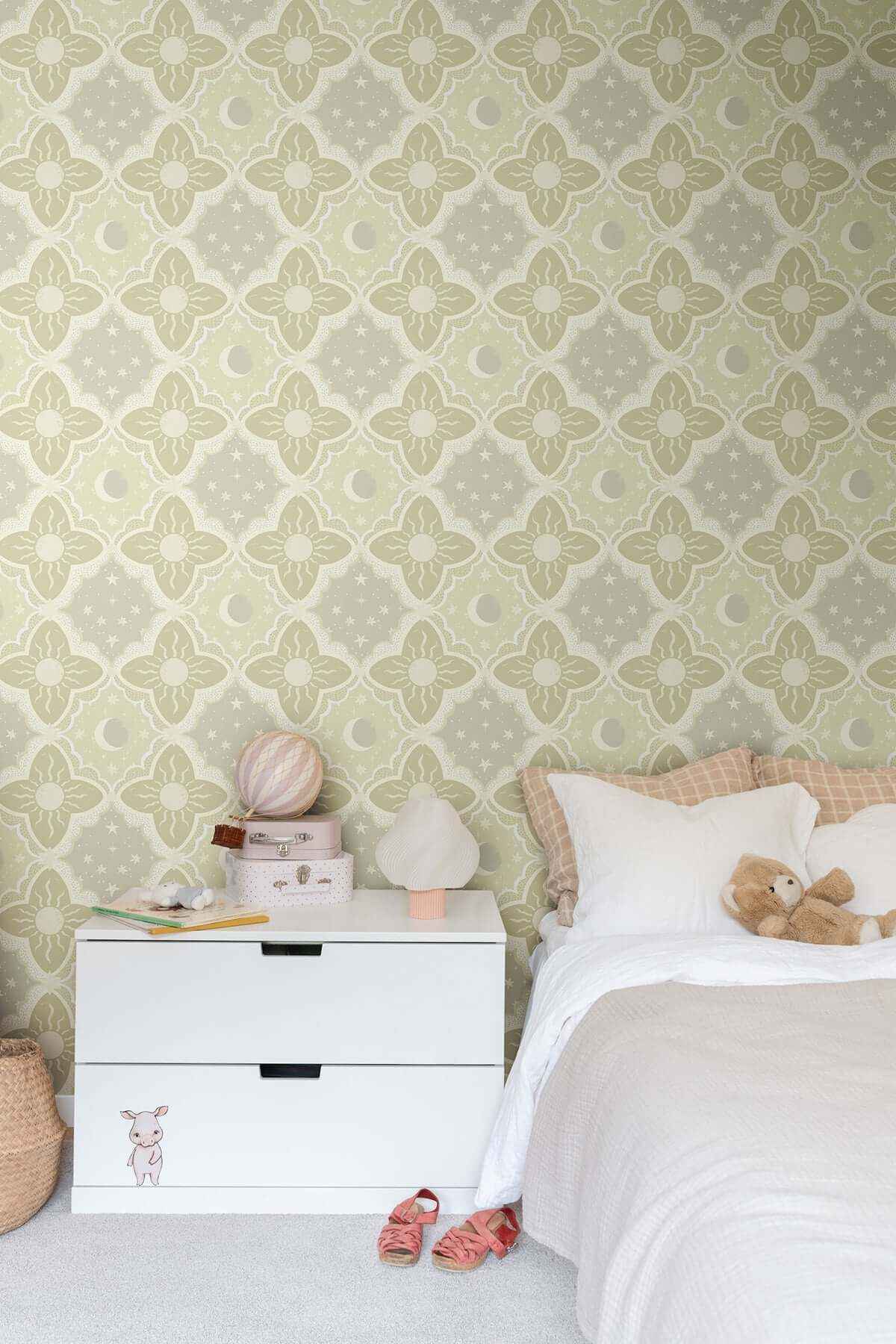Sol & Mane Green Wallpaper - York Wallcoverings - MB29033 - York Wallcoverings Wallpaper