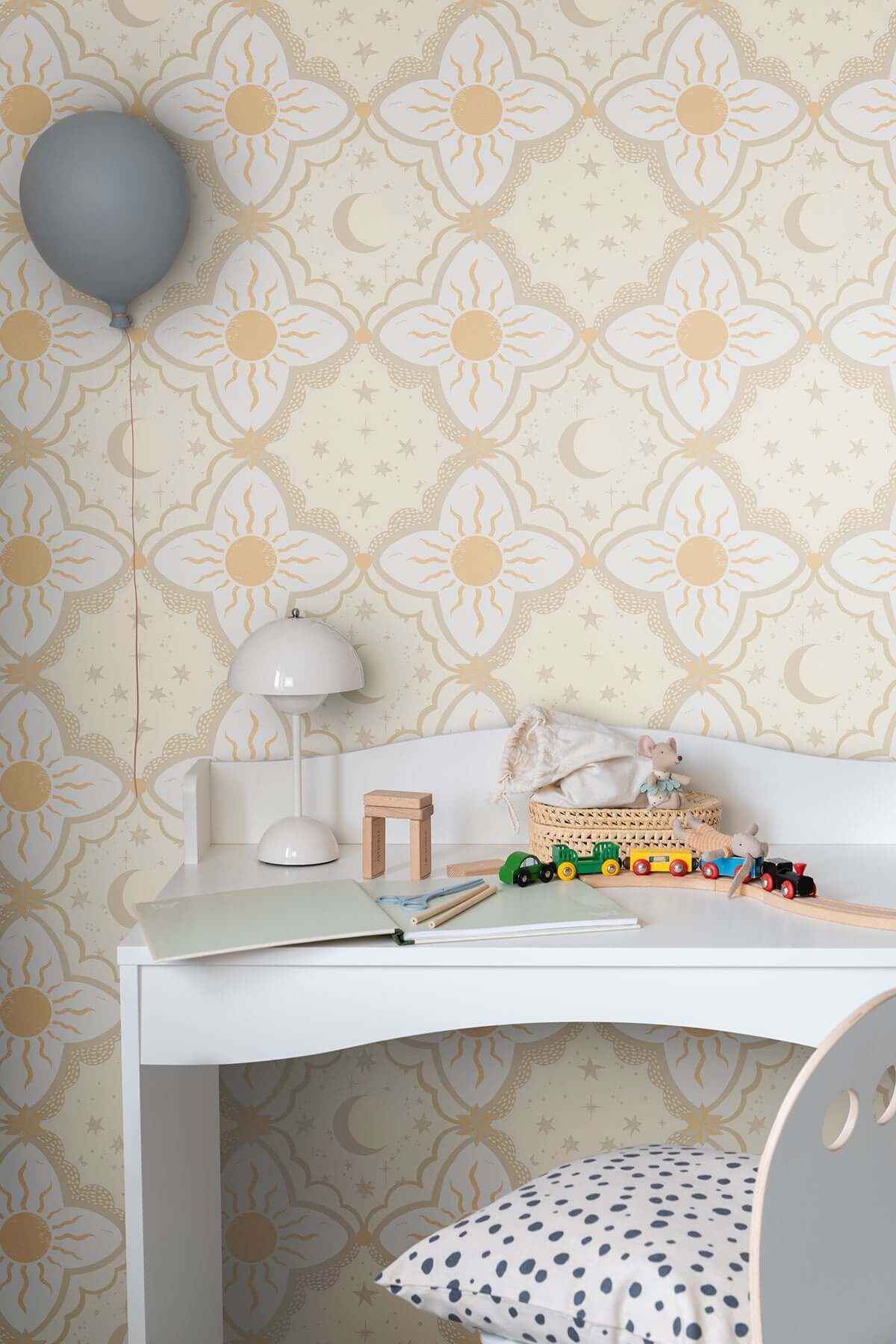 Sol & Mane Tangerine Wallpaper - York Wallcoverings - MB29032 - York Wallcoverings Wallpaper