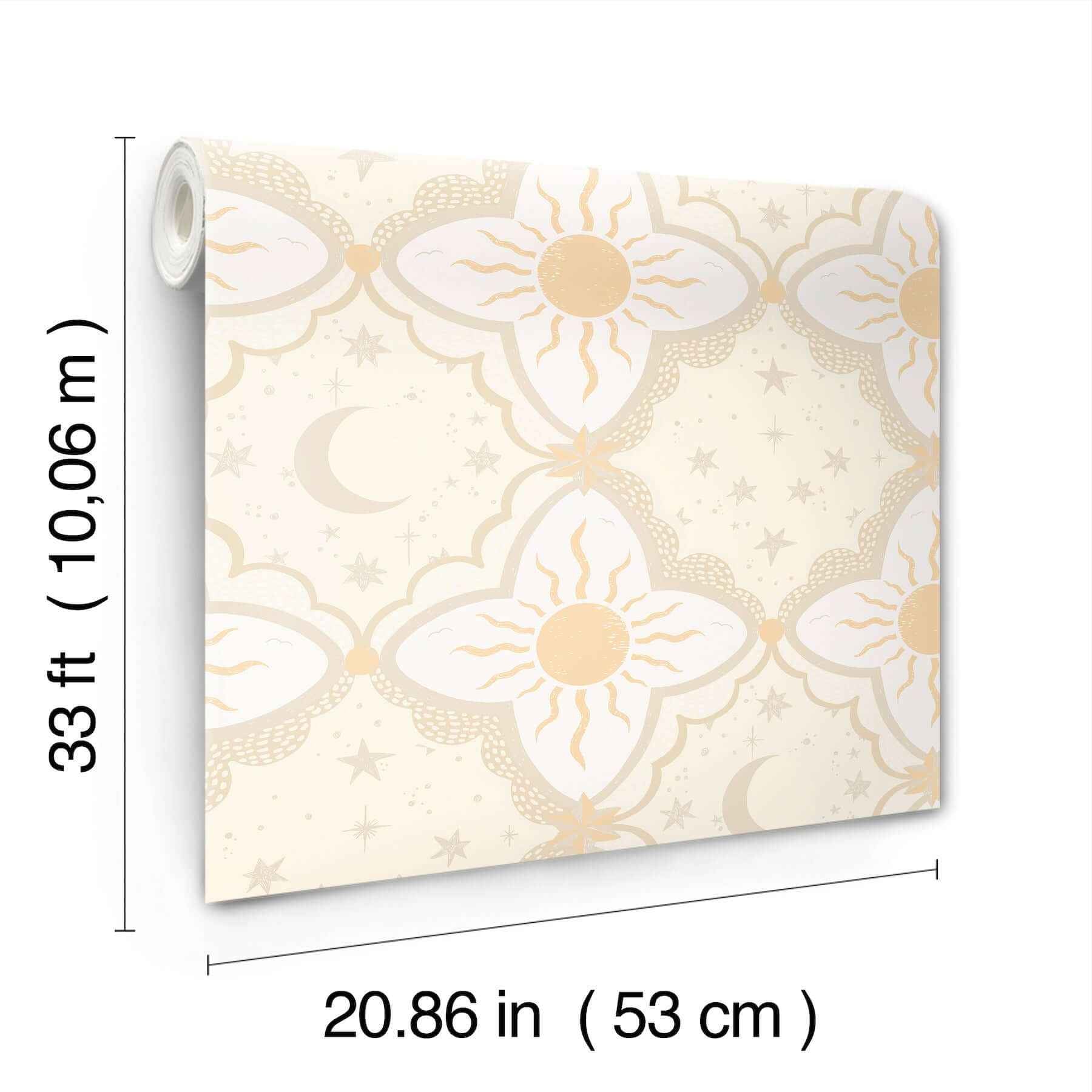 Sol & Mane Tangerine Wallpaper - York Wallcoverings - MB29032 - York Wallcoverings Wallpaper