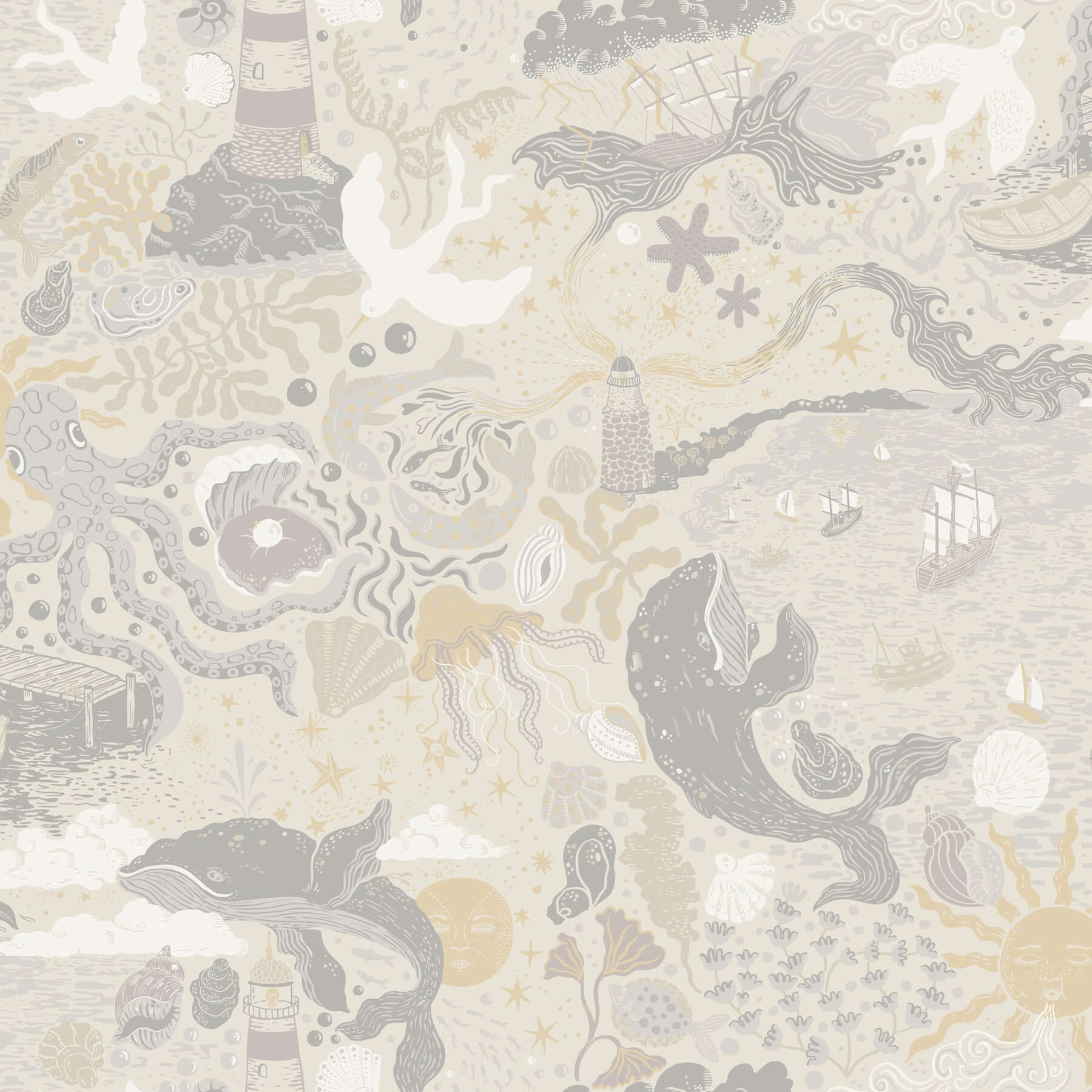 havet-grey-wallpaper-york-wallcoverings-mb29016 - York Wallpaper Wallpaper