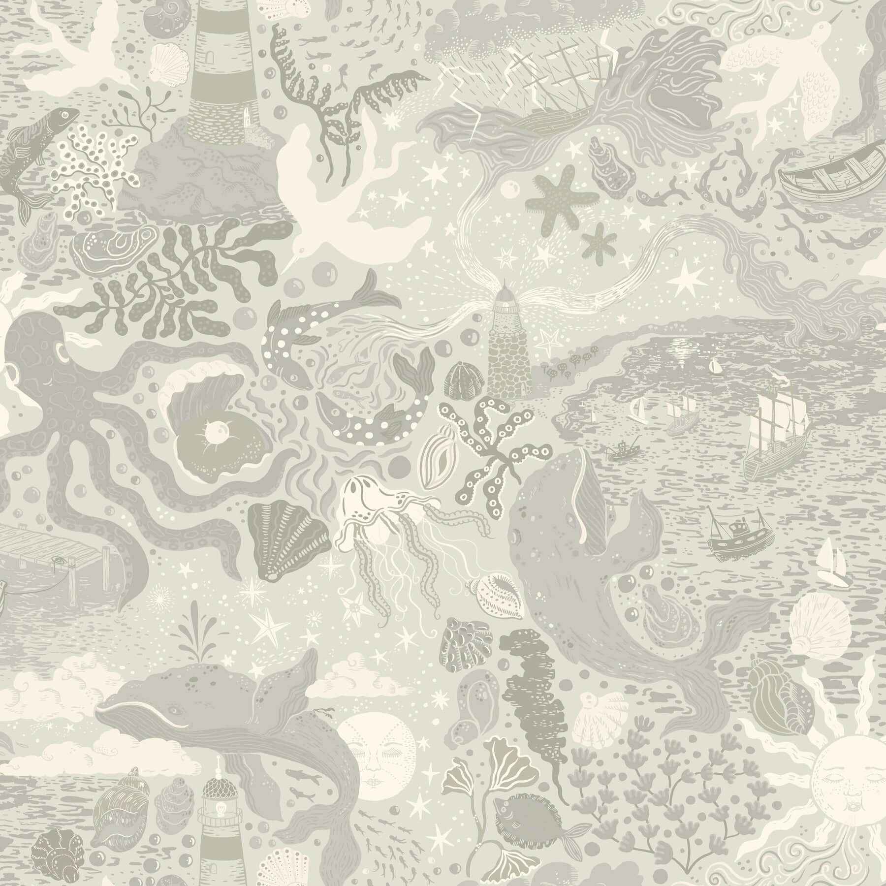 Havet Light Blue Wallpaper - York Wallcoverings - MB29017