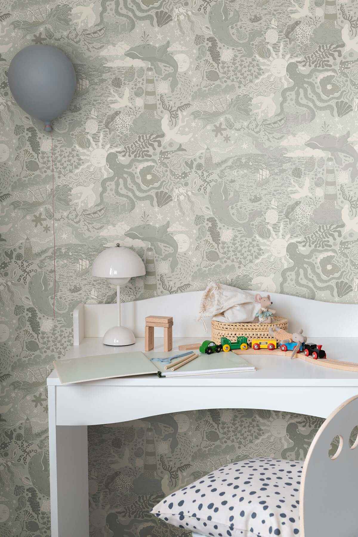 Havet Light Blue Wallpaper - York Wallcoverings - MB29017 - York Wallcoverings Wallpaper