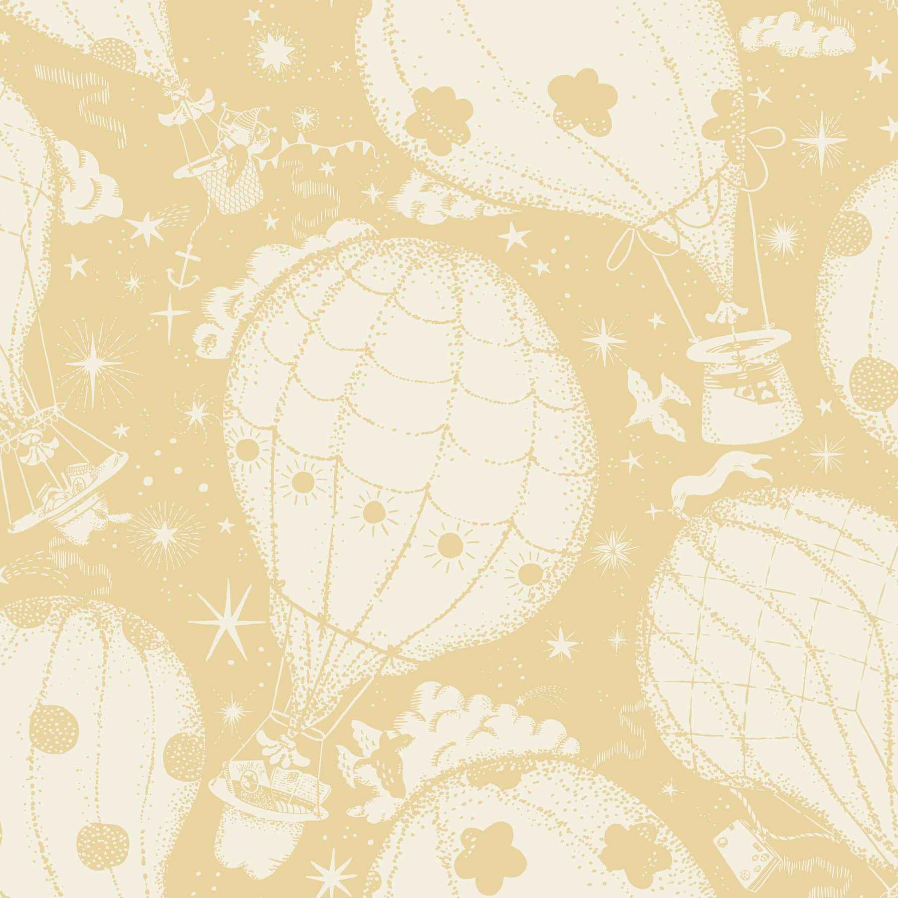 Ballongerna Yellow Wallpaper - York Wallcoverings - MB29002 - York Wallcoverings Wallpaper