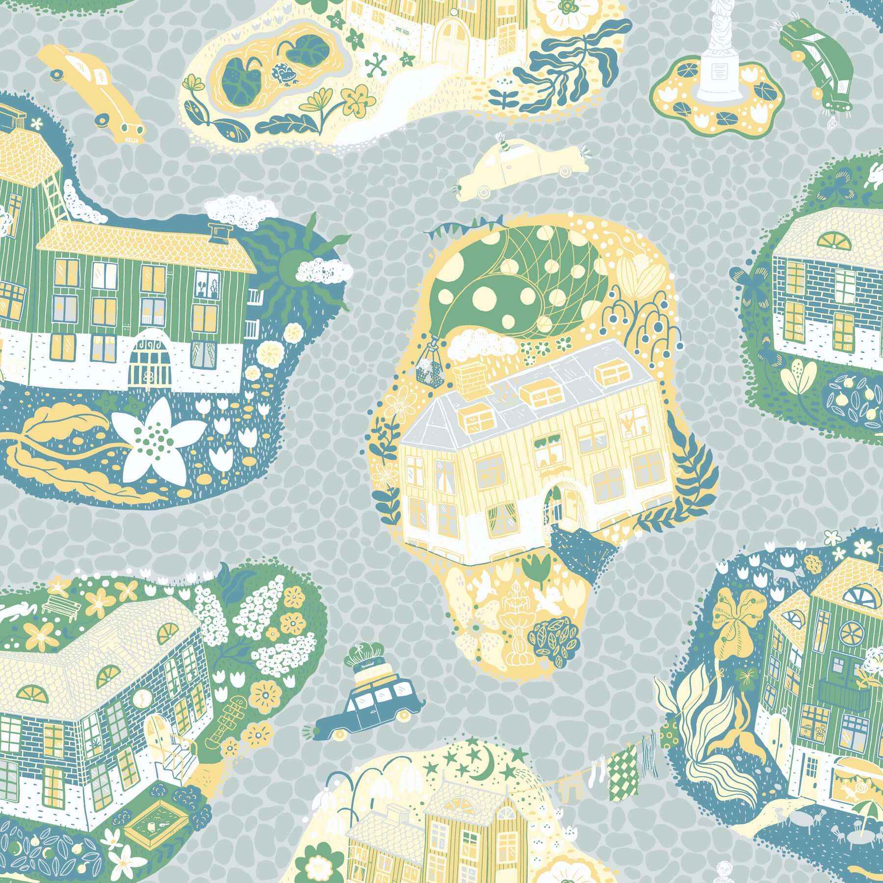 Staden Light Blue Wallpaper - York Wallcoverings - MB29009 - York Wallcoverings Wallpaper