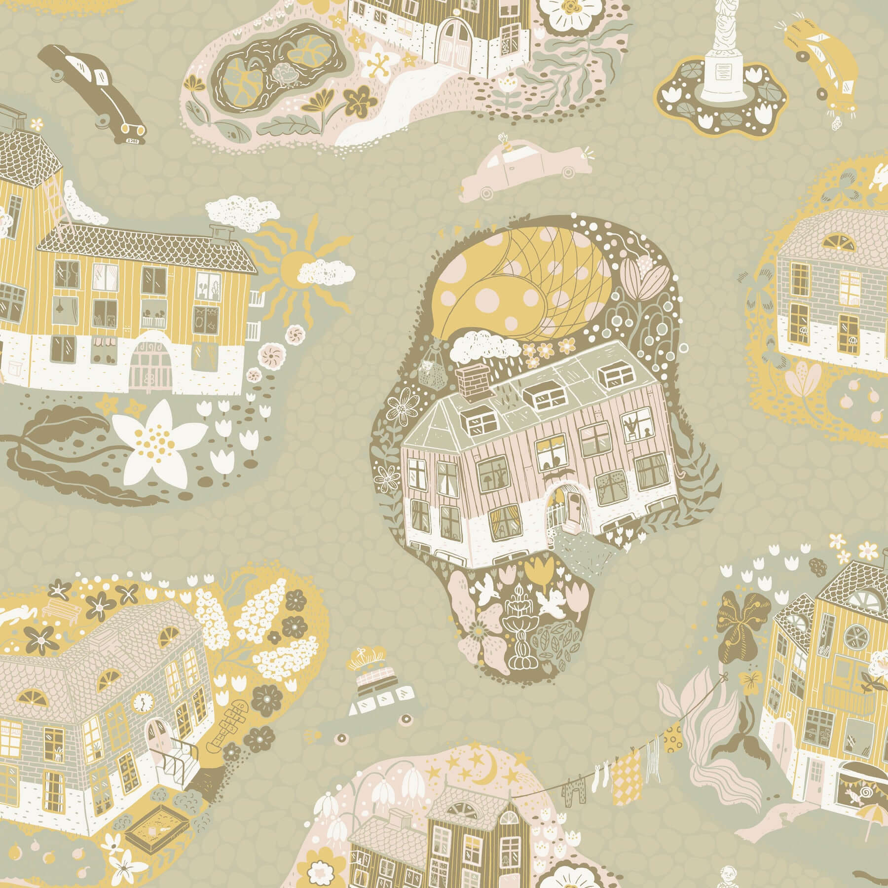 staden-mustard-wallpaper-york-wallcoverings-mb29008 - York Wallpaper Wallpaper