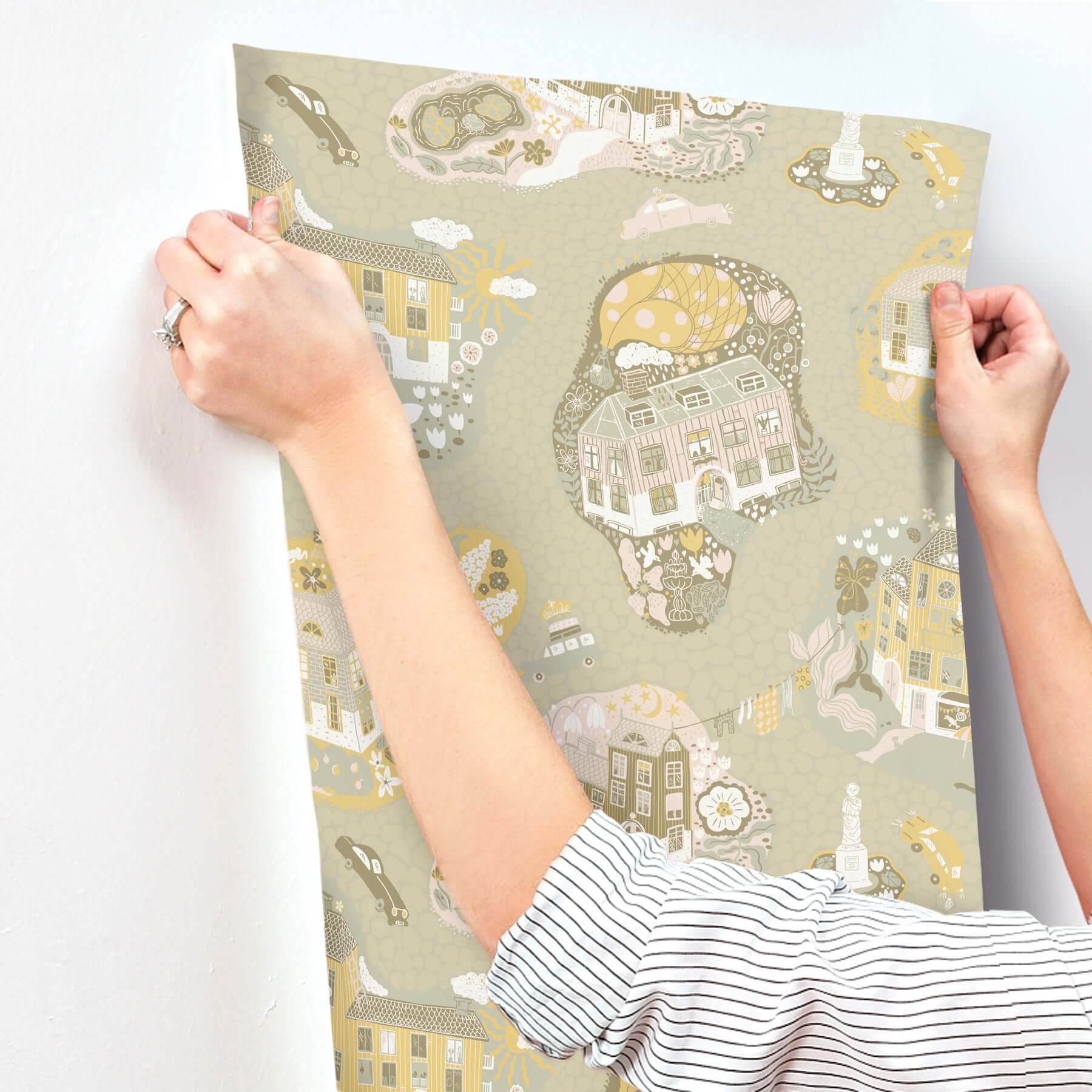 staden-mustard-wallpaper-york-wallcoverings-mb29008 - York Wallpaper Wallpaper