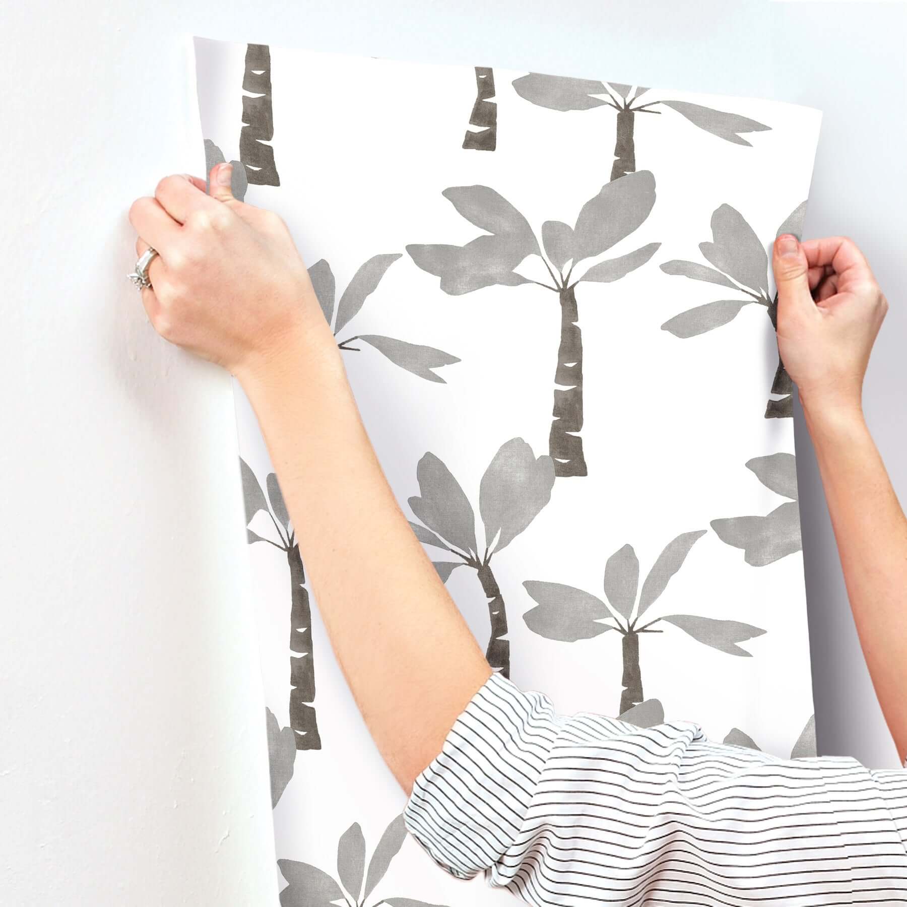 painted-oasis-carbon-graphite-wallpaper-york-wallcoverings-zm2838 - York Wallcoverings Wallpaper