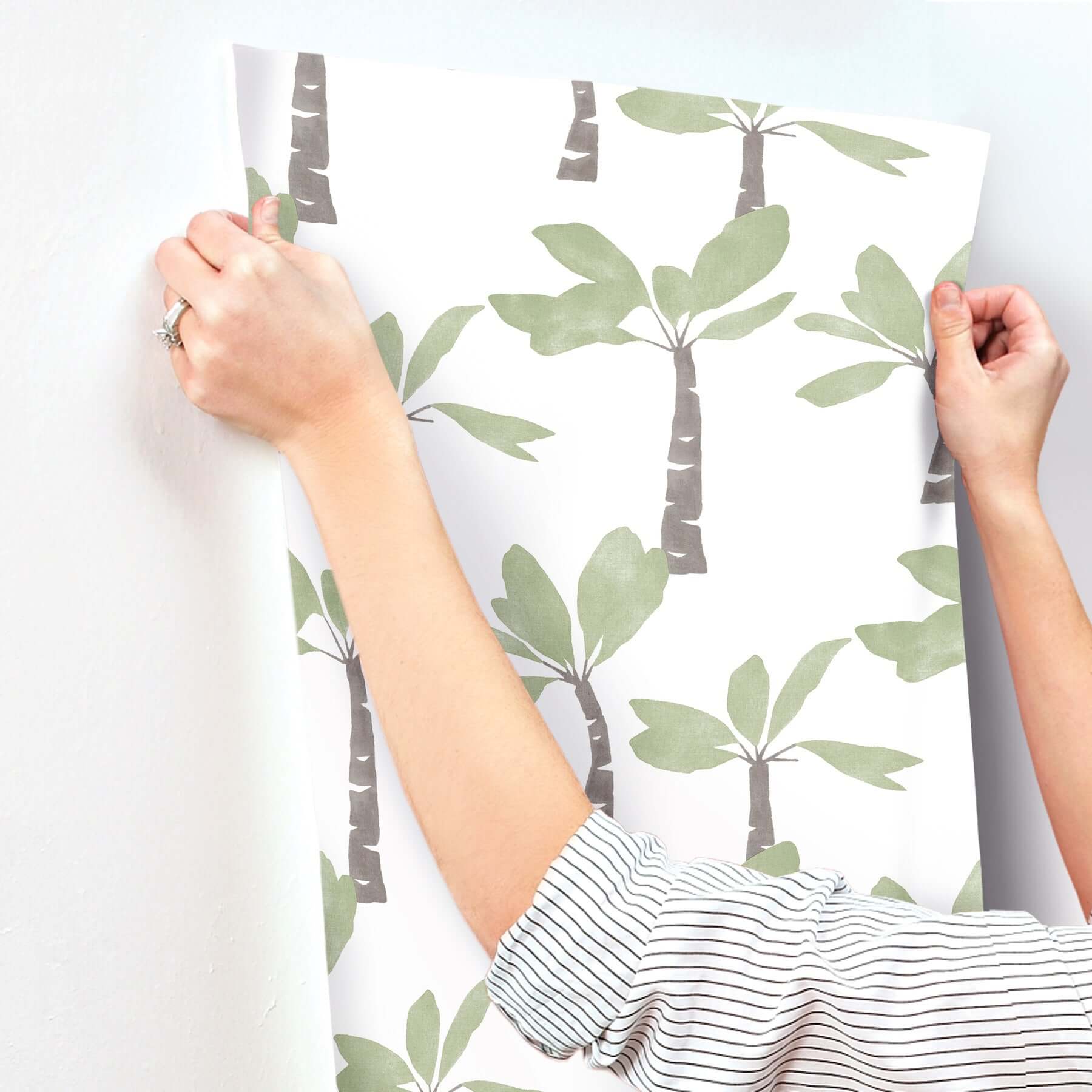 painted-oasis-leaf-green-wallpaper-york-wallcoverings-zm2839 - York Wallcoverings Wallpaper