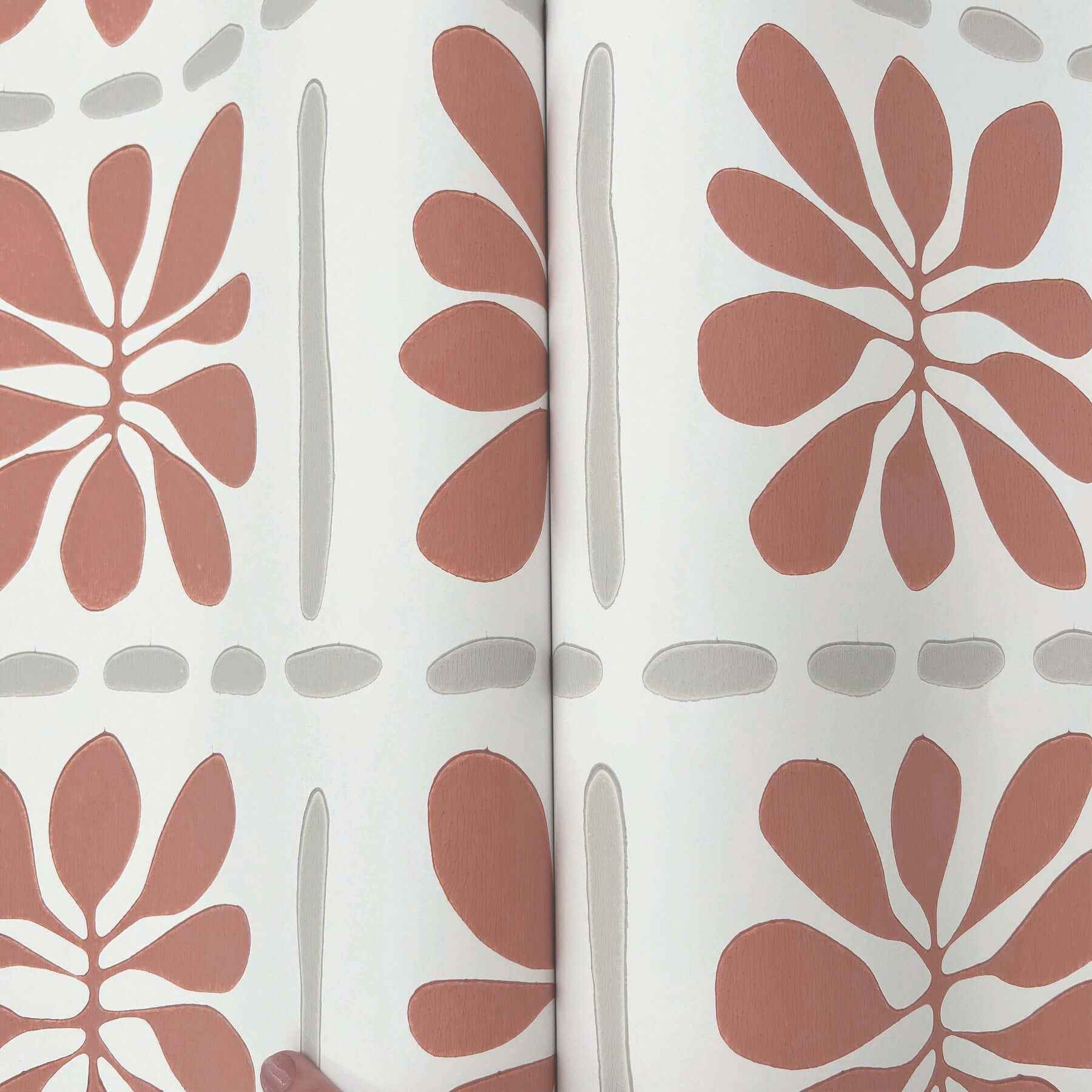 Mimosa Fleur Terracotta Wallpaper - York Wallcoverings - ZM2809 - York Wallcoverings Wallpaper