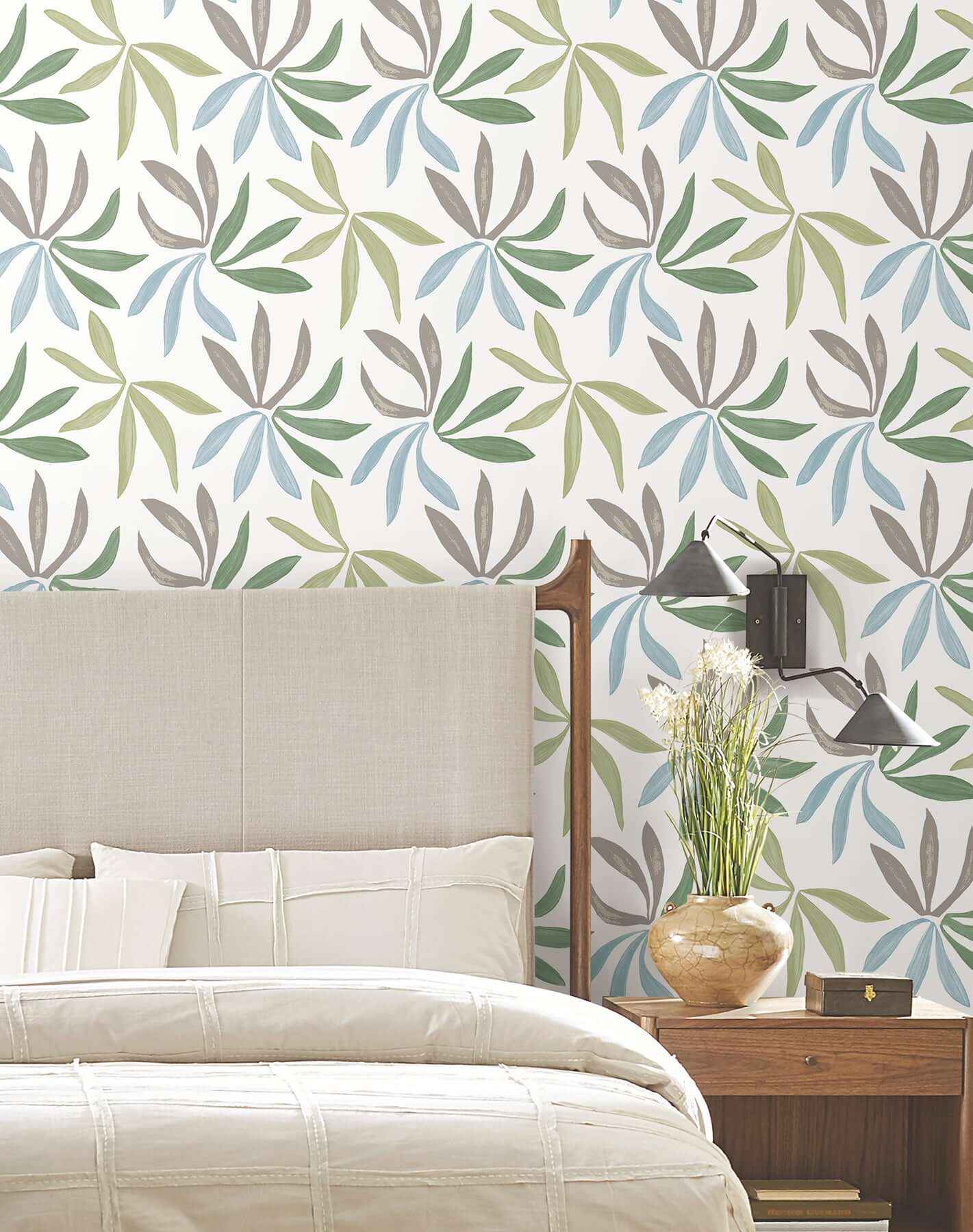 Little Garden Alpine & Sky & Silver Wallpaper - York Wallcoverings - ZM2813
