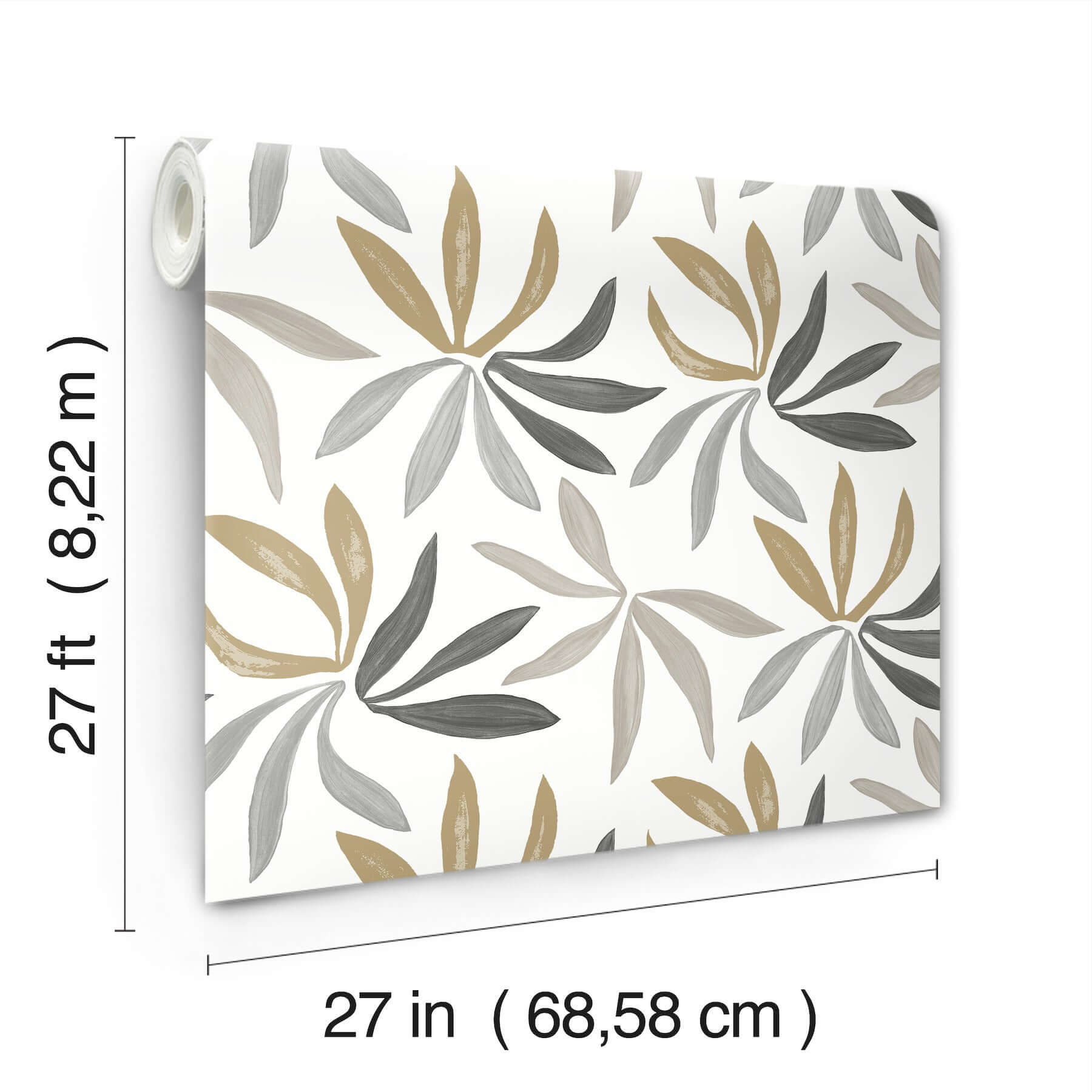 little-garden-graphite-gold-wallpaper-york-wallcoverings-zm2816 - York Wallcoverings Wallpaper