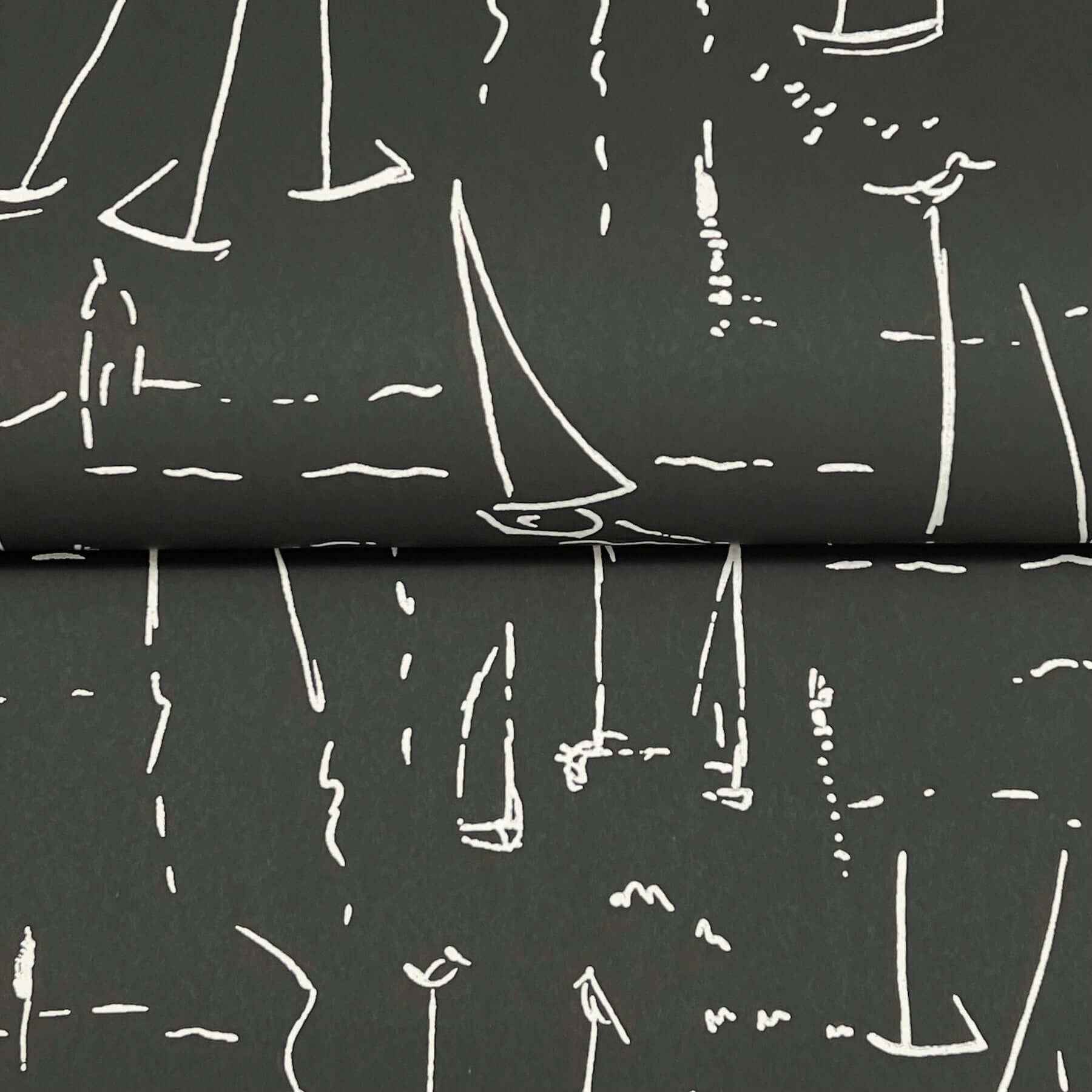 Vermillion Coast Carbon Black Wallpaper - York Wallcoverings - ZM2842 - York Wallcoverings Wallpaper