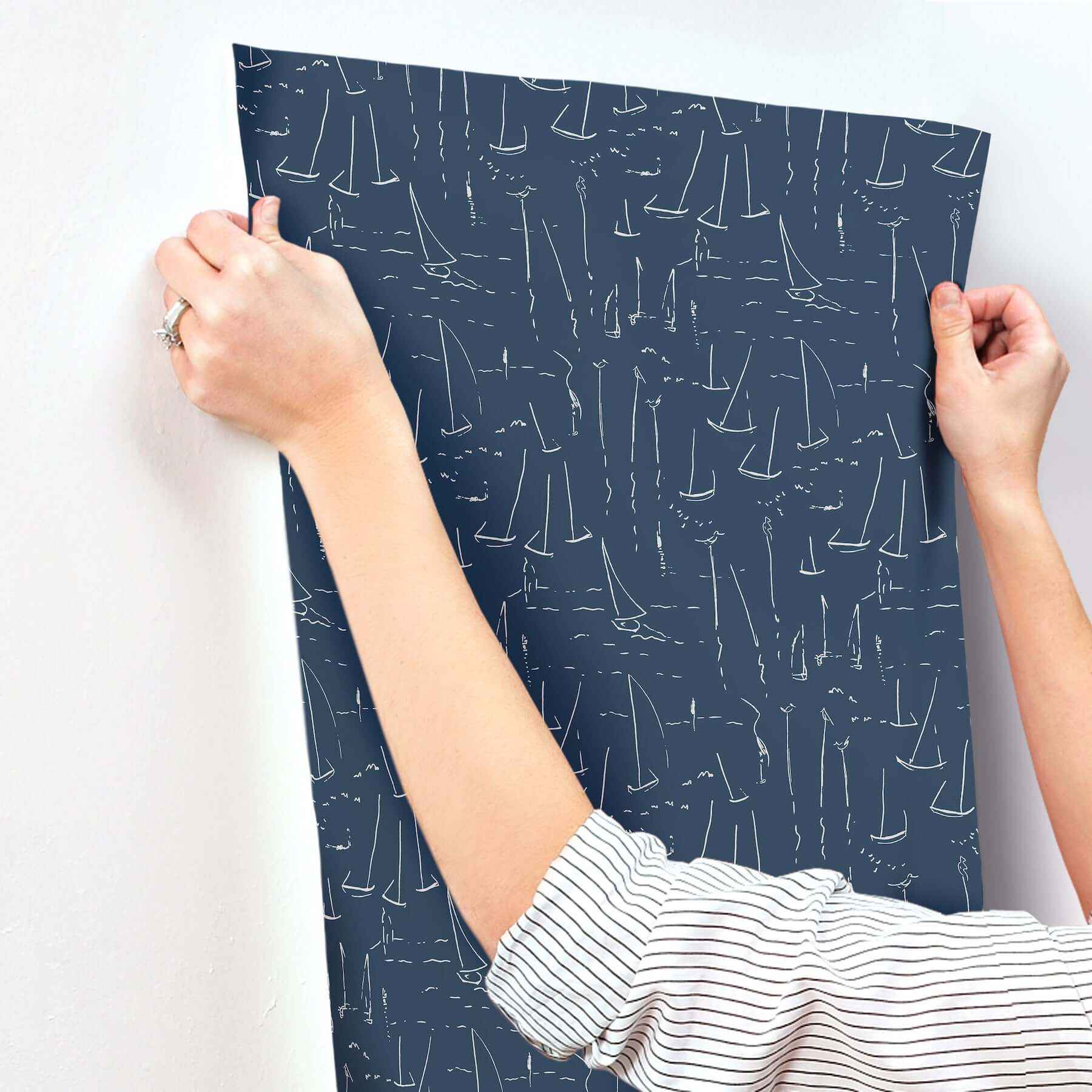 Vermillion Coast Ultramarine Wallpaper - York Wallcoverings - ZM2841 - York Wallcoverings Wallpaper