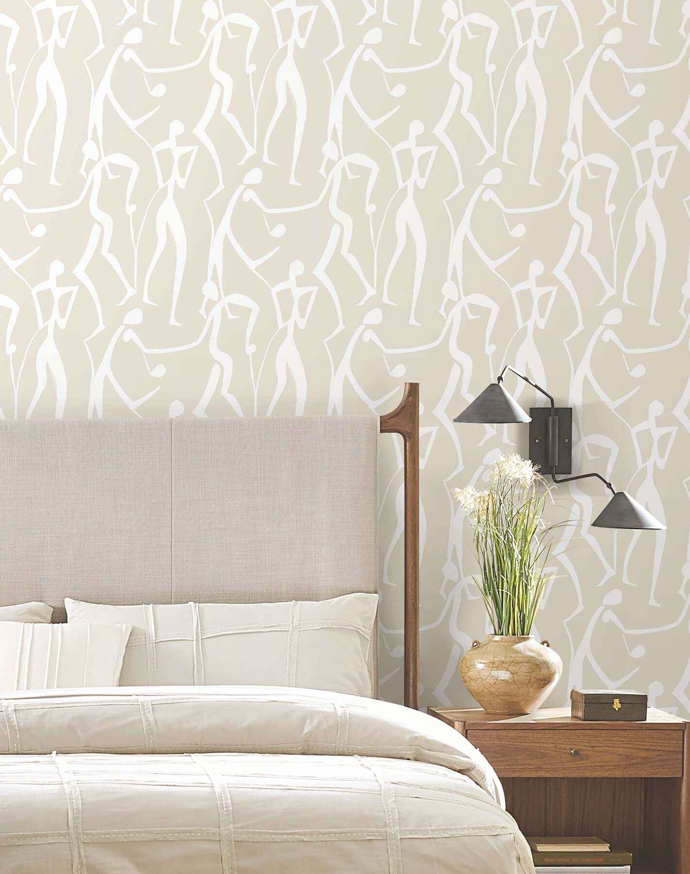 Joyful Dancers Nude Wallpaper - York Wallcoverings - ZM2834 - York Wallcoverings Wallpaper