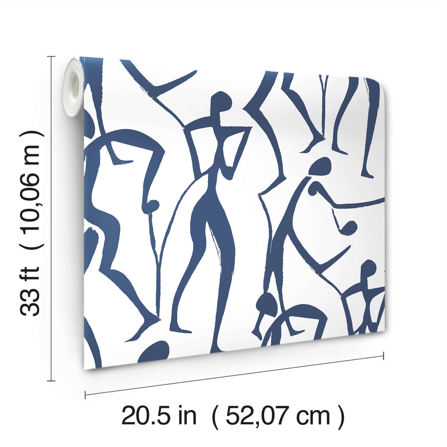 joyful-dancers-ultramarine-wallpaper-york-wallcoverings-zm2832 - York Wallcoverings Wallpaper