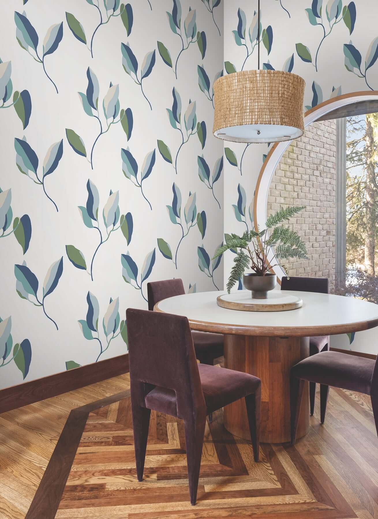 brushwork-branches-alpine-cobalt-wallpaper-york-wallcoverings-zm2871 - York Wallpaper Wallpaper