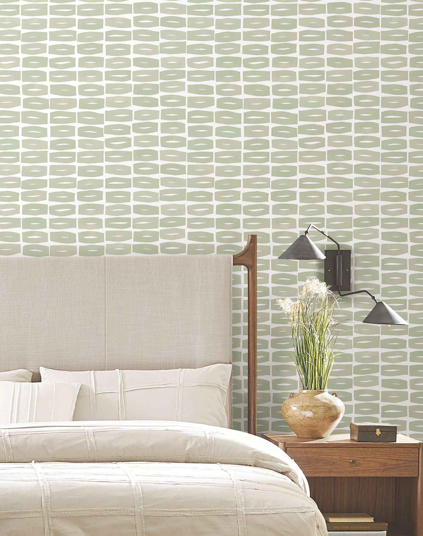 Modernist Motif Leaf Wallpaper - York Wallcoverings - ZM2862