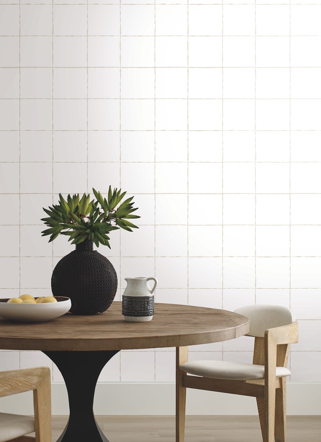 la-vitre-plaid-graphite-wallpaper-york-wallcoverings-zm2855 - York Wallcoverings Wallpaper