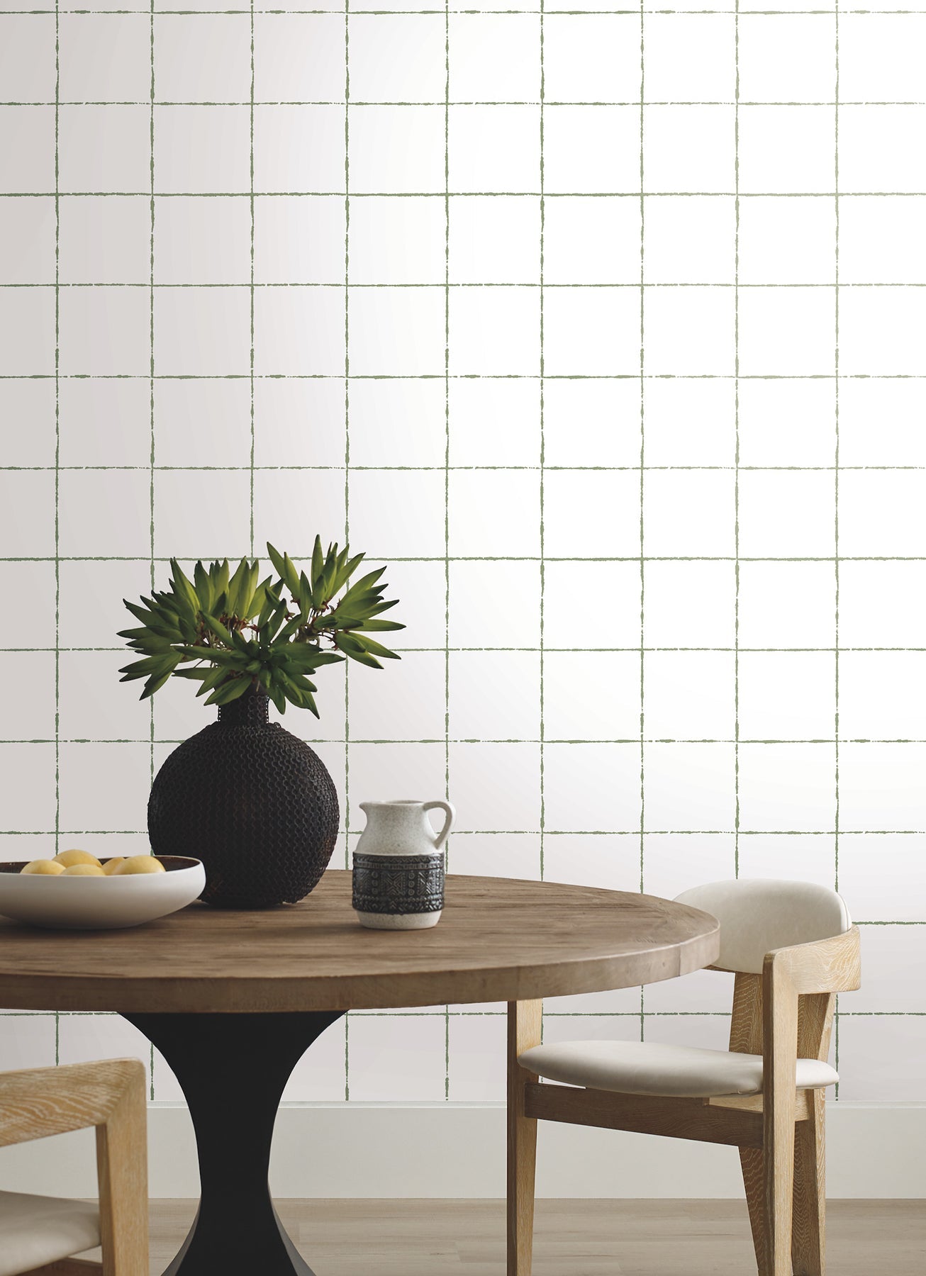 la-vitre-plaid-leaf-wallpaper-york-wallcoverings-zm2852 - York Wallcoverings Wallpaper